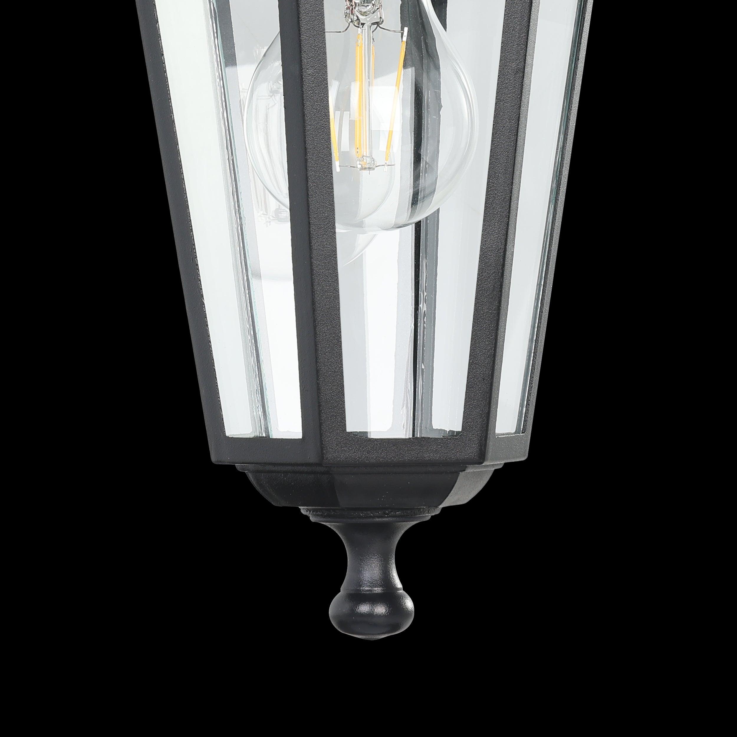 Eglo Laterna 4 Black Outdoor Hanging Lantern - IP44 Rated Wall Light for Patio, Garden & Porch Lighting