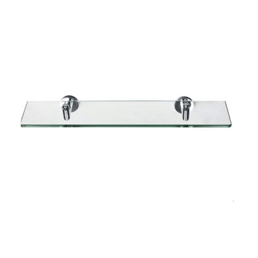 ZCHAN Stainless Steel Wall Mounted Bathroom Shelf with Tempered Glass Shelves - Rustproof Shower Organizer for Bathroom Storage, Perfect for Towels, Toiletries, and Decor