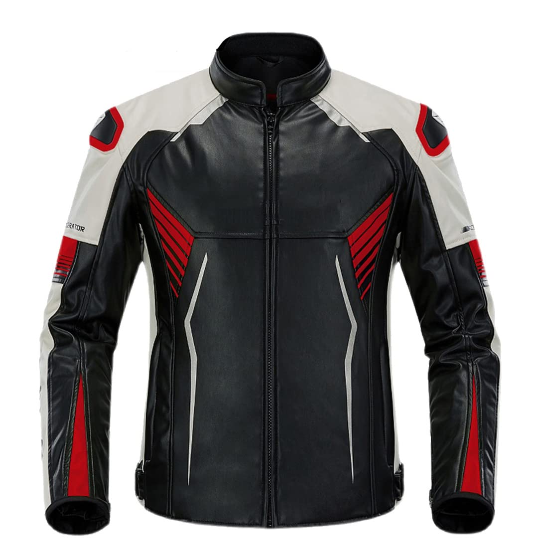 Kanpcelns Men & Women Waterproof Leather Motorcycle Jacket & Pants Set - Motocross Racing Suit for Riding, Adventure & Outdoor Sports