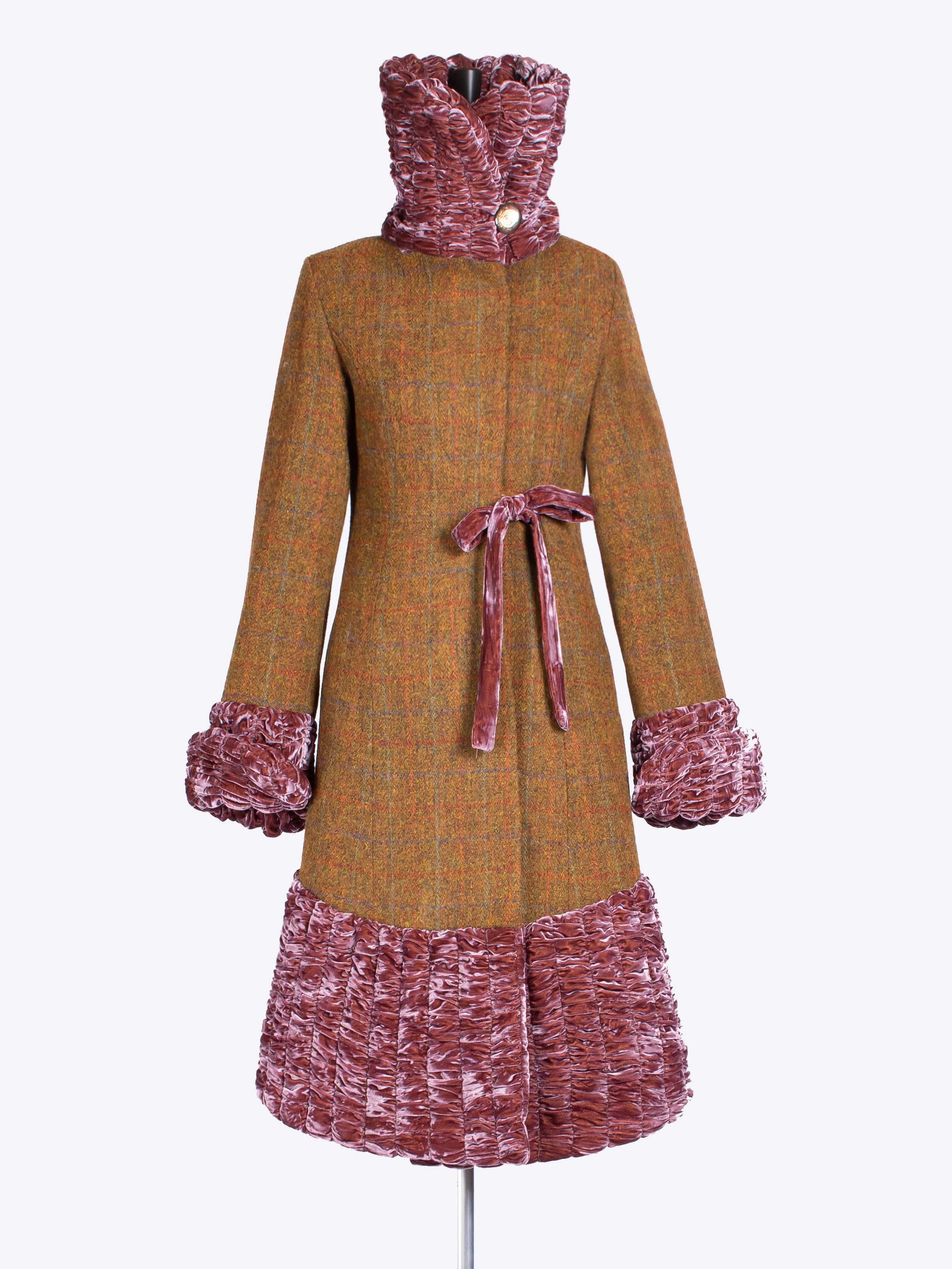Vintage 1920s Rust-Colored Wool Coat for Women - Retro Flapper Style Outerwear - Perfect for Themed Parties, Halloween, and Historical Reenactments