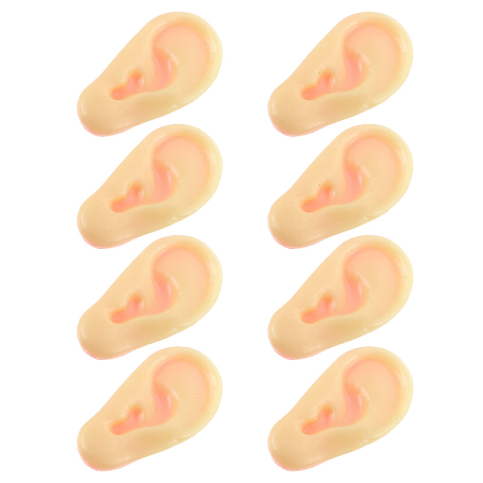 Toyvian 8Pcs Realistic Fake Ears for Kids - High Simulation Creepy Halloween Prank Toys, Cosplay Party Props & Joke Accessories - Perfect for Halloween Costumes, Cosplay Events, and Funny Pranks