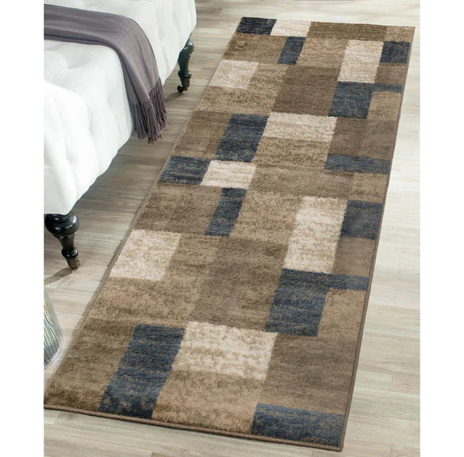 Clifton Modern Geometric Patchwork Area Rug or Runner Rug - Stylish Home Decor for Living Room, Bedroom & Office - Soft & Durable Floor Covering