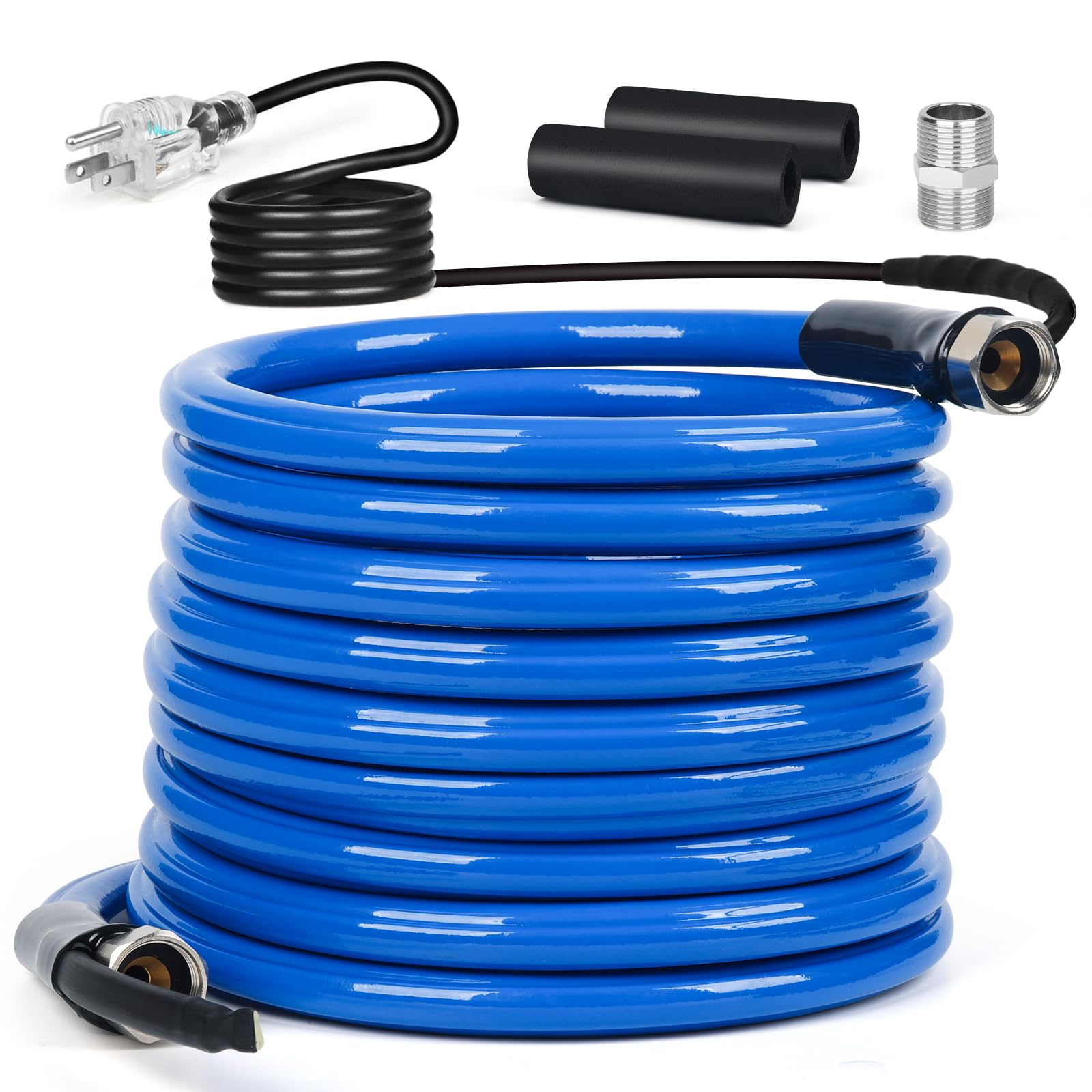 75FT Heated RV Water Hose with Thermostat - Lead & BPA Free, 1/2