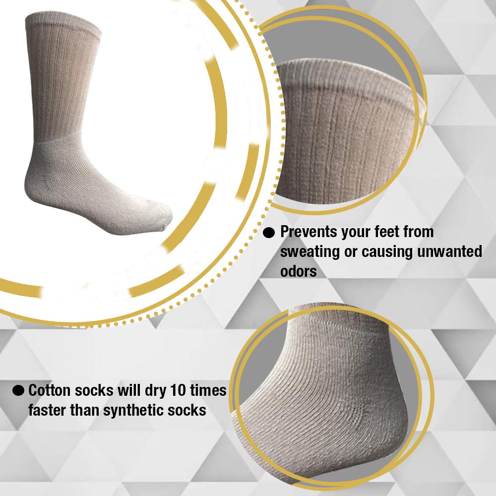 **Yacht & Smith Big and Tall Men's Sport Crew Socks – Wholesale Bulk (King Size) – Comfortable Athletic Socks for Running, Hiking & Everyday Wear – by SOCKS'NBULK**