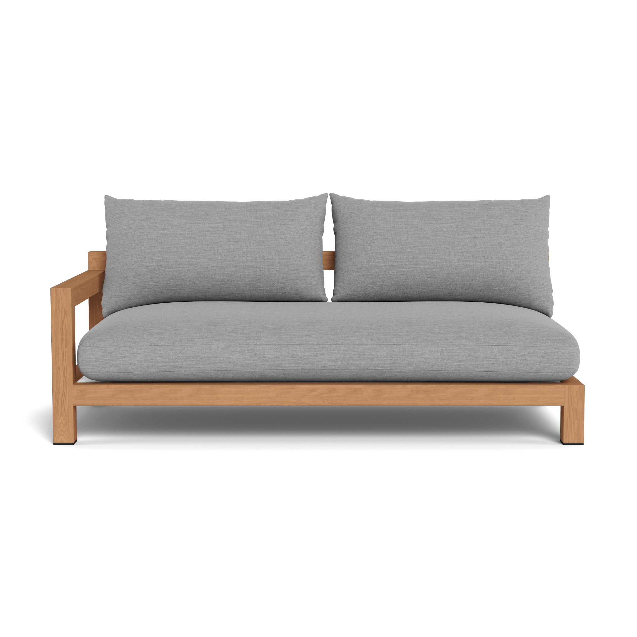 Pacific Teak 2-Seater Outdoor Patio Chair with Single Armrest - Perfect for Poolside, Garden, and Backyard Relaxation