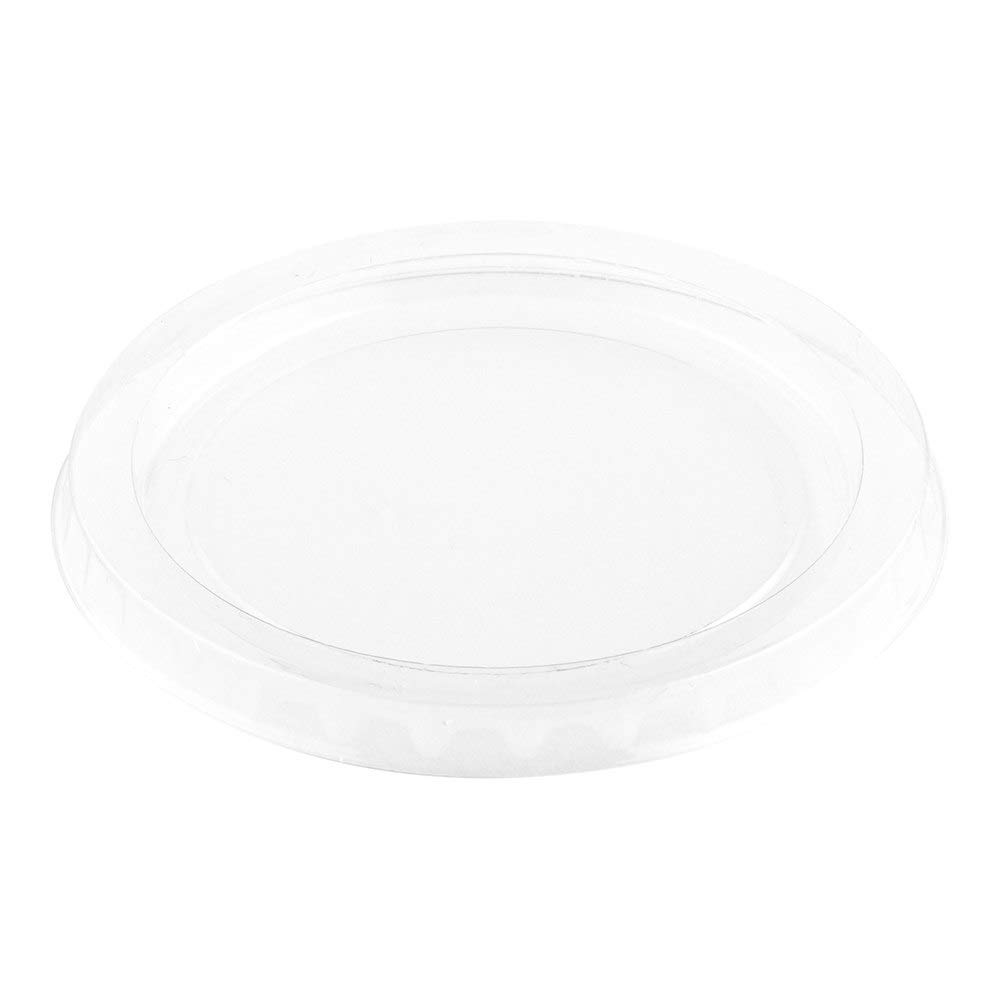 Restaurantware Basic Nature Sauce Cup Lids - 2000 Clear PLA Plastic Disposable Condiment Cup Lids | Compatible with Portion Cups | Eco-Friendly Takeout Supplies for Restaurants, Catering & Food Service