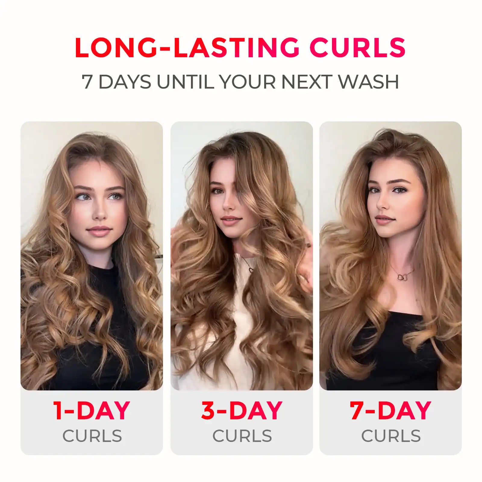 TYMO CURLPRO PLUS Pink Hair Curling Iron - Professional Ceramic Tourmaline Styler for Salon-Quality Waves & Curls - Perfect for Home Styling, Parties & Special Occasions