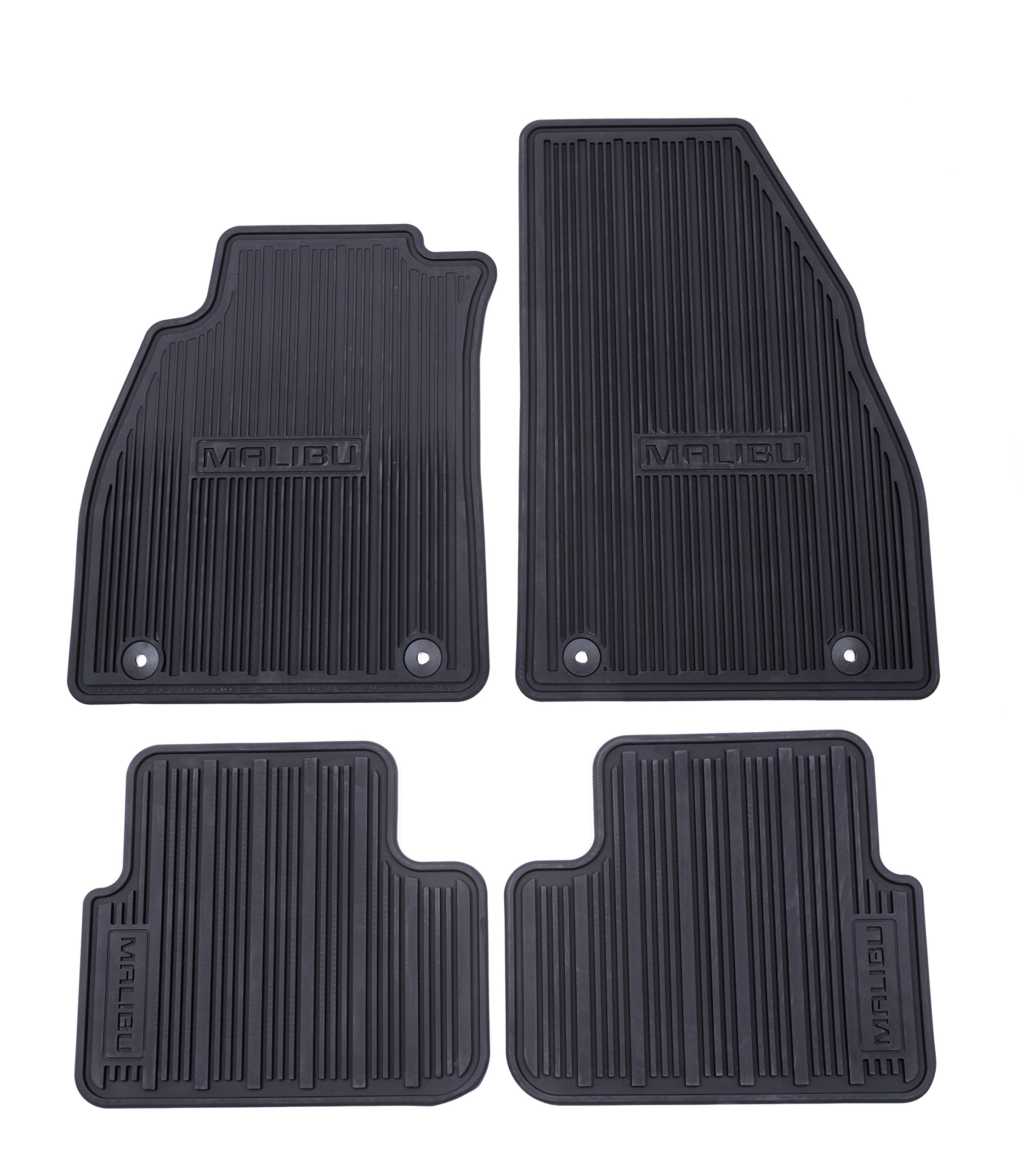 GM Accessories 22906996 Black All-Weather Front & Rear Floor Mats - Durable Car Mats for Trucks, SUVs, Sedans - Perfect for Rain, Snow, Mud Protection