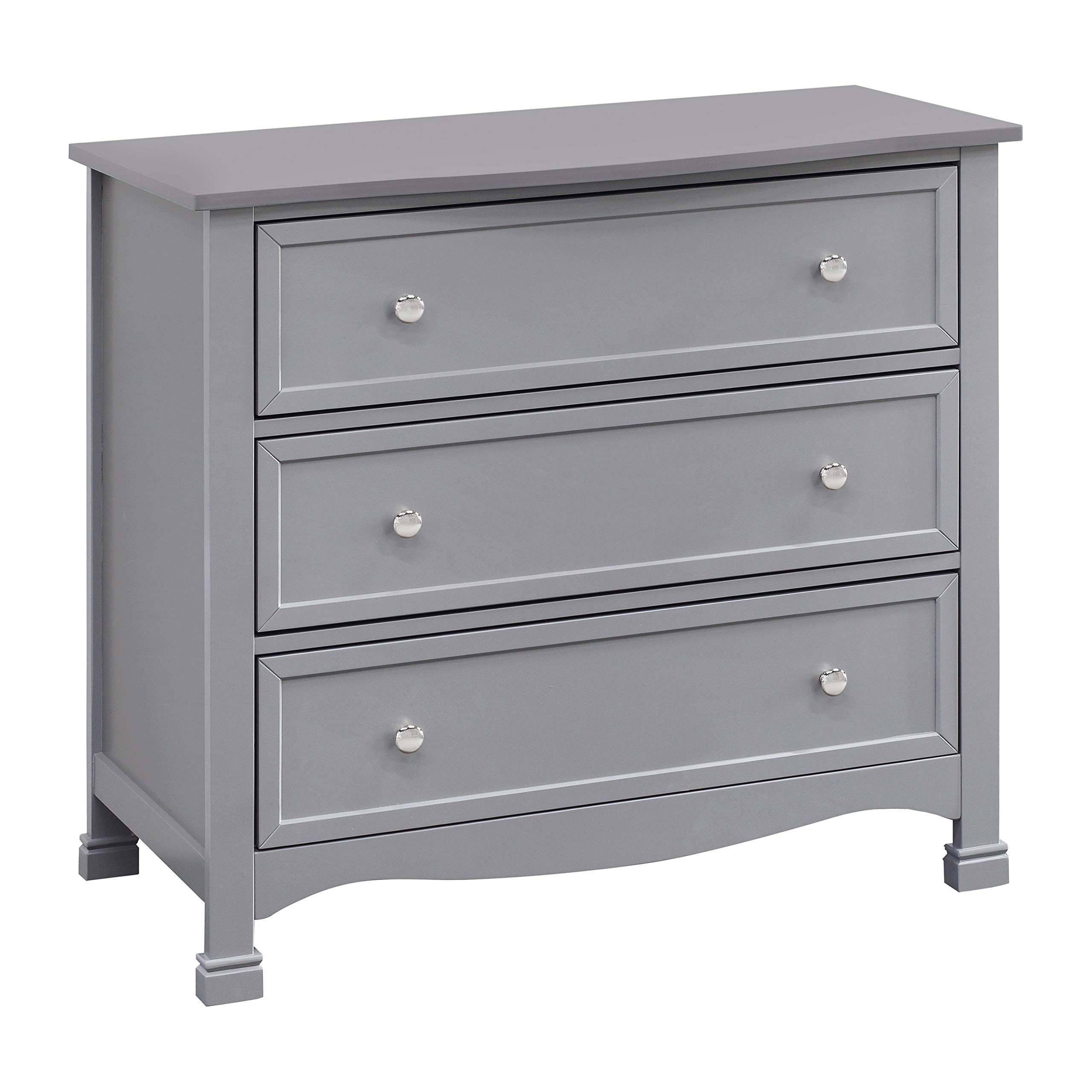 DaVinci Kalani 3-Drawer Grey Dresser for Nursery & Kids Room - Modern Baby Furniture with Ample Storage Space