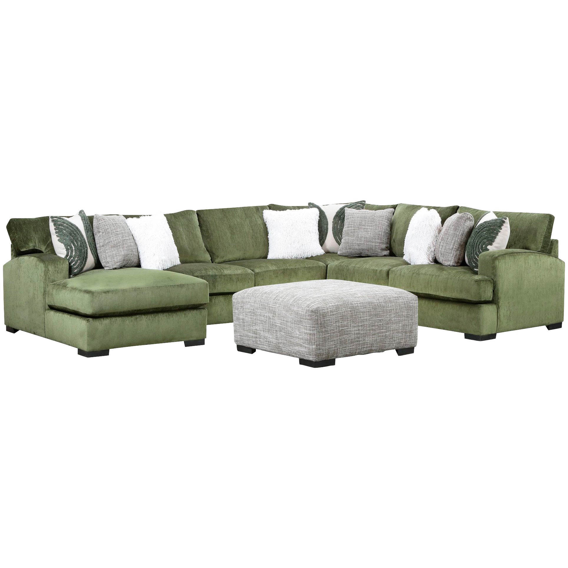 Bronte 3-Piece Left Chaise Sectional Sofa - Modern L-Shaped Couch with Chaise Lounge for Living Room, Family Room & Home Theater - Comfortable Fabric Upholstery for Relaxing & Entertaining