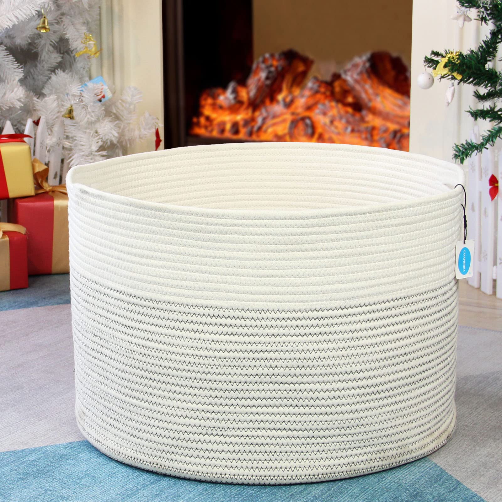 Casaphoria XXXLarge Cotton Rope Storage Basket - 21.7