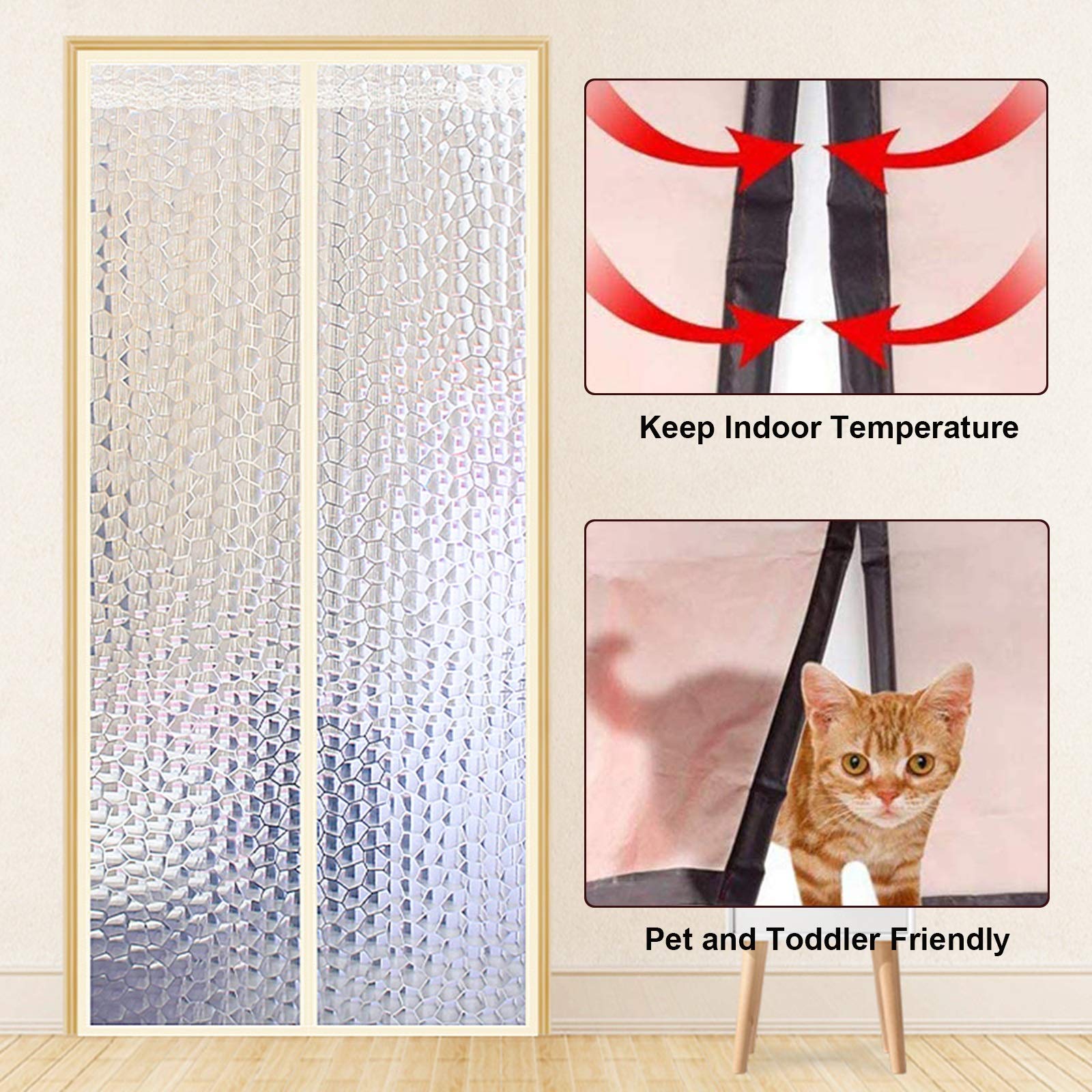 Magnetic Screen Door - Insulated Windproof for Balcony & Patio