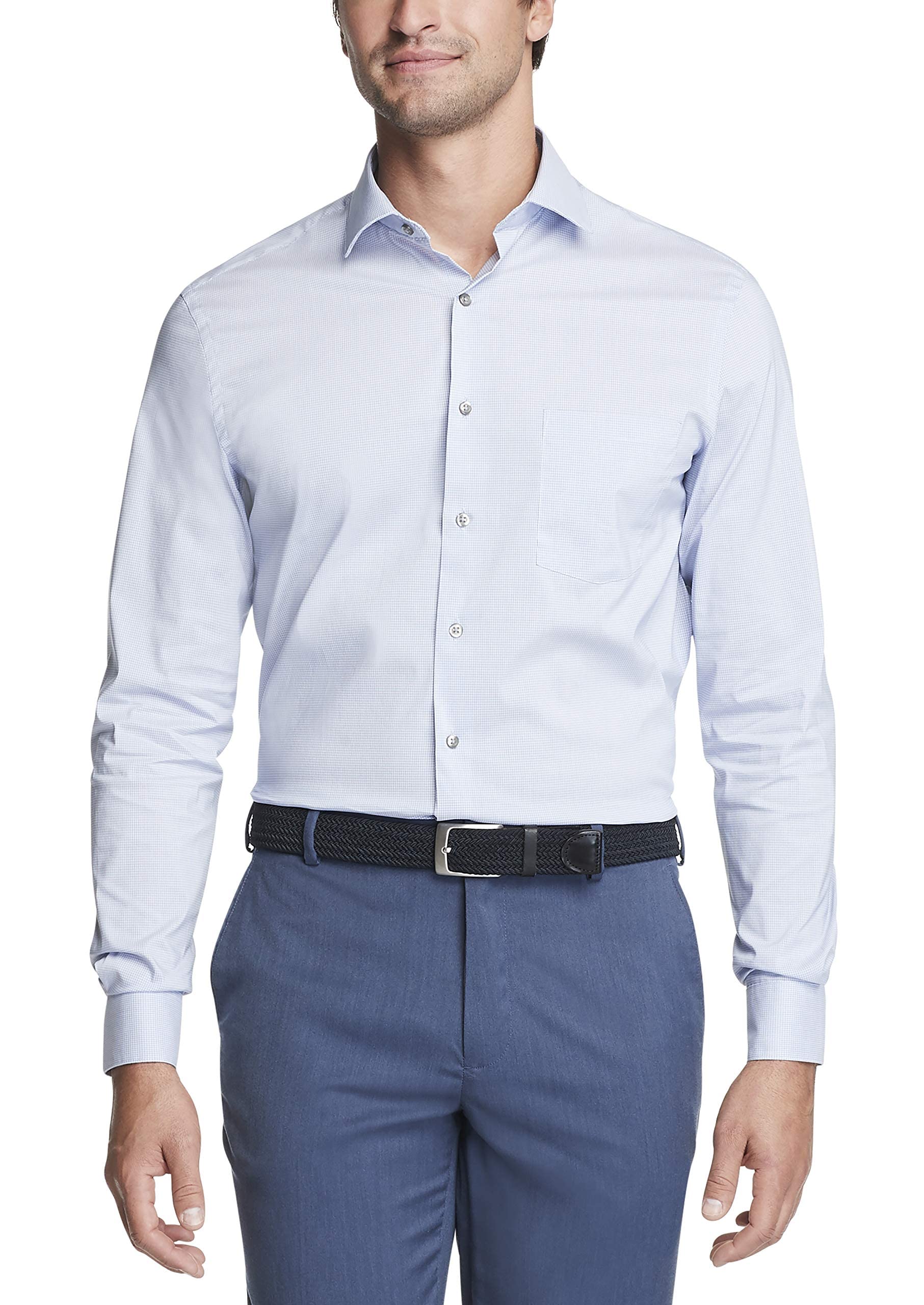 Van Heusen Men's Big & Tall Dress Shirt - Wrinkle & Stain Resistant Stretch Formal Shirt for Office, Business & Special Occasions