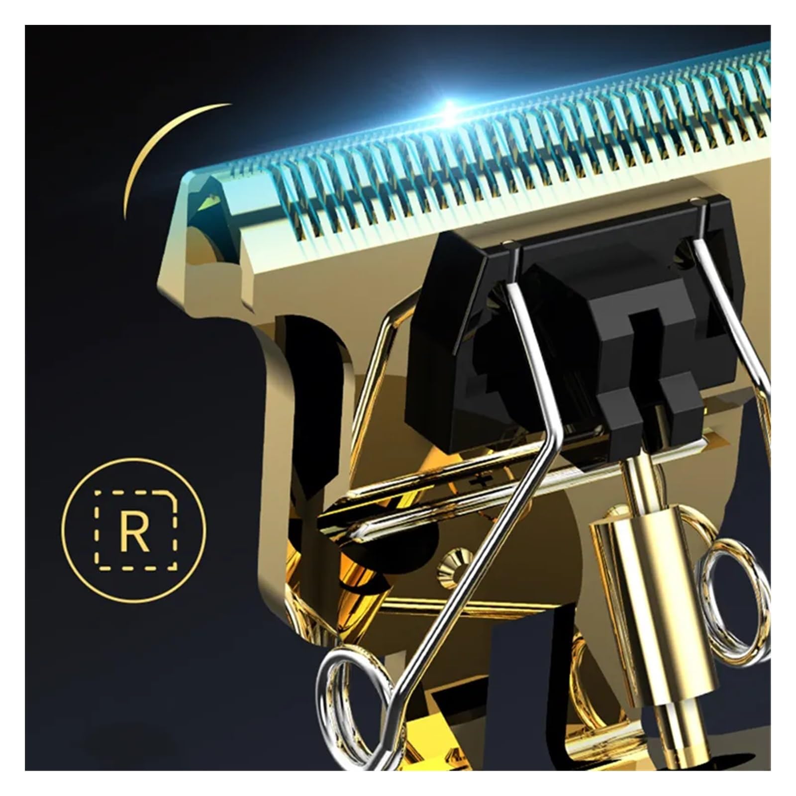 Professional T9 Retro Metal Body Hair Clipper - Large 1200ml Battery Capacity for Senior & Men's Grooming | Durable Electric Hair Cutting Machine for Home & Barbershop Use