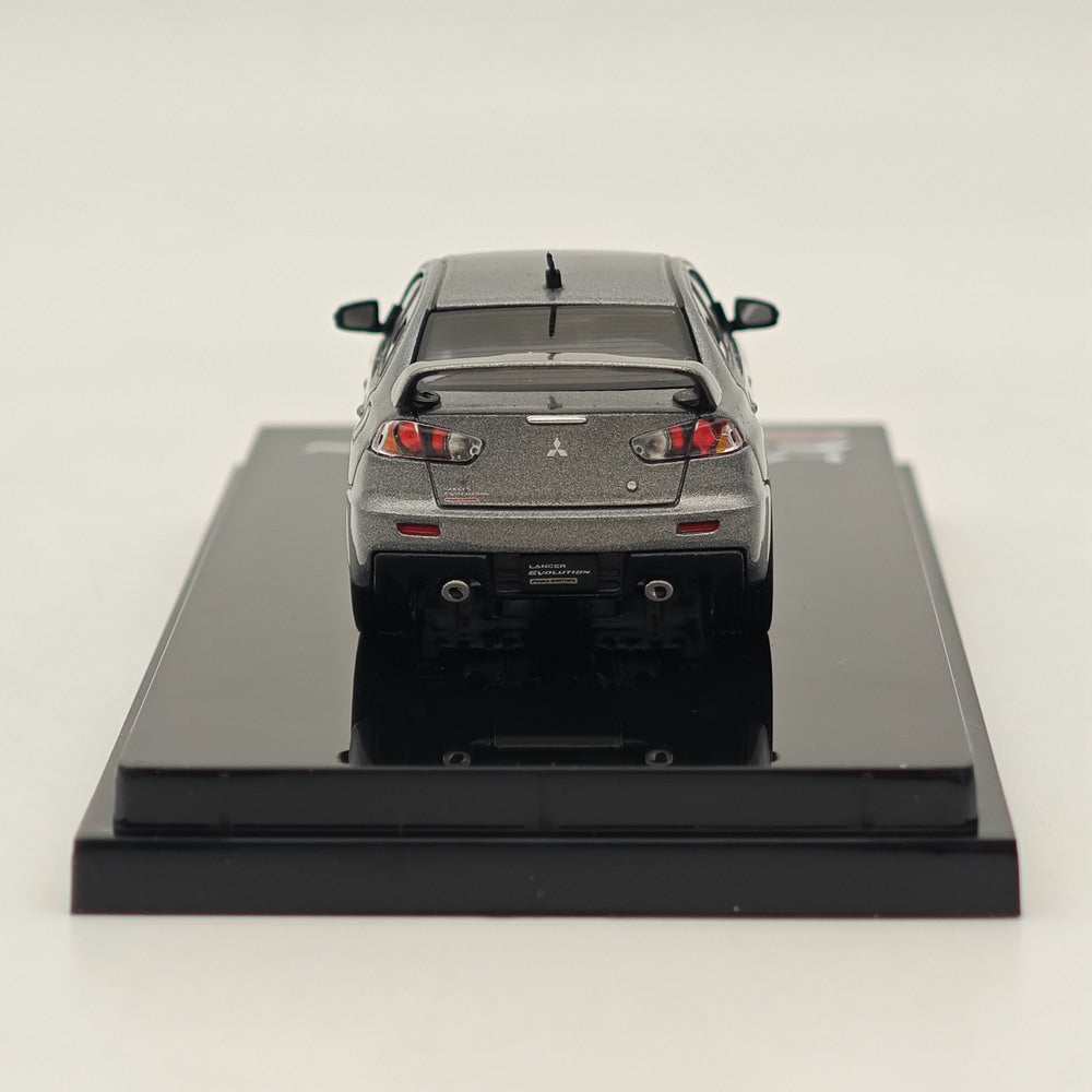 1/64 Scale Mitsubishi Lancer Evolution X Final Edition Diecast Model Car - Gray HJ642053AGM by Hobby Japan | Collectible Toy Car for Display, Racing Enthusiasts & Diecast Collections