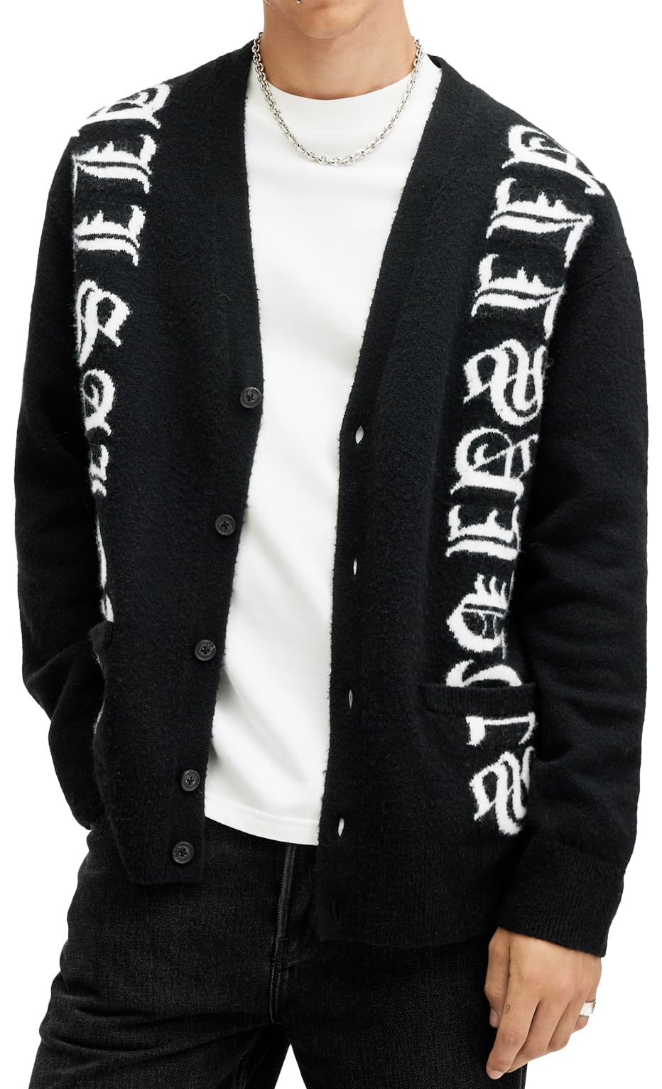 Men's Scripture Cardigan - Christian Religious Sweater for Church & Bible Study - Soft Knit Cardigan for Worship Services & Prayer Groups