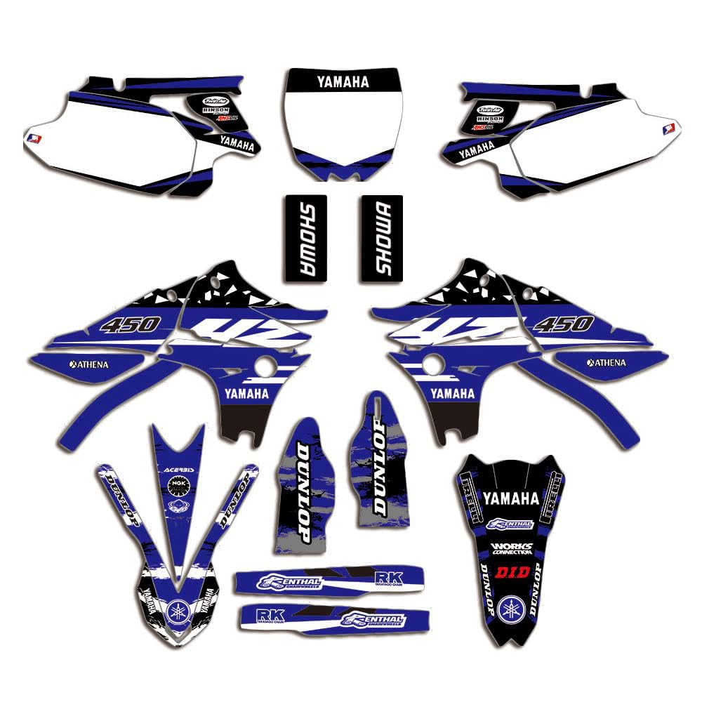 High-Quality Yamaha YZ450F Graphics Kit Decals Stickers - Compatible with 2010-2013 YZF 450 Dirt Bikes - Custom Number Included - Perfect for Motocross Racing & Off-Road Adventures