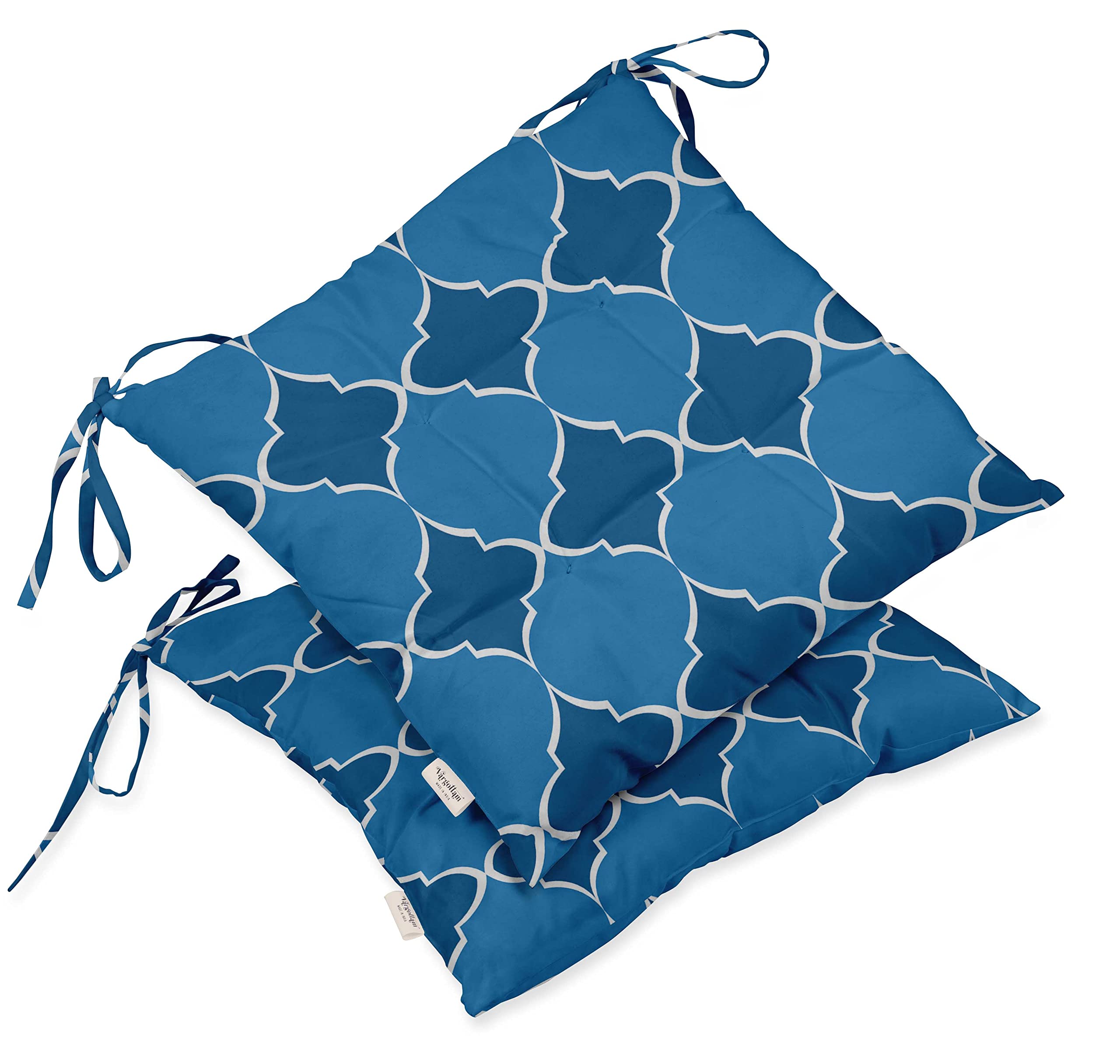 Premium Water-Resistant Tufted Square Patio Cushion Set of 2 - 19