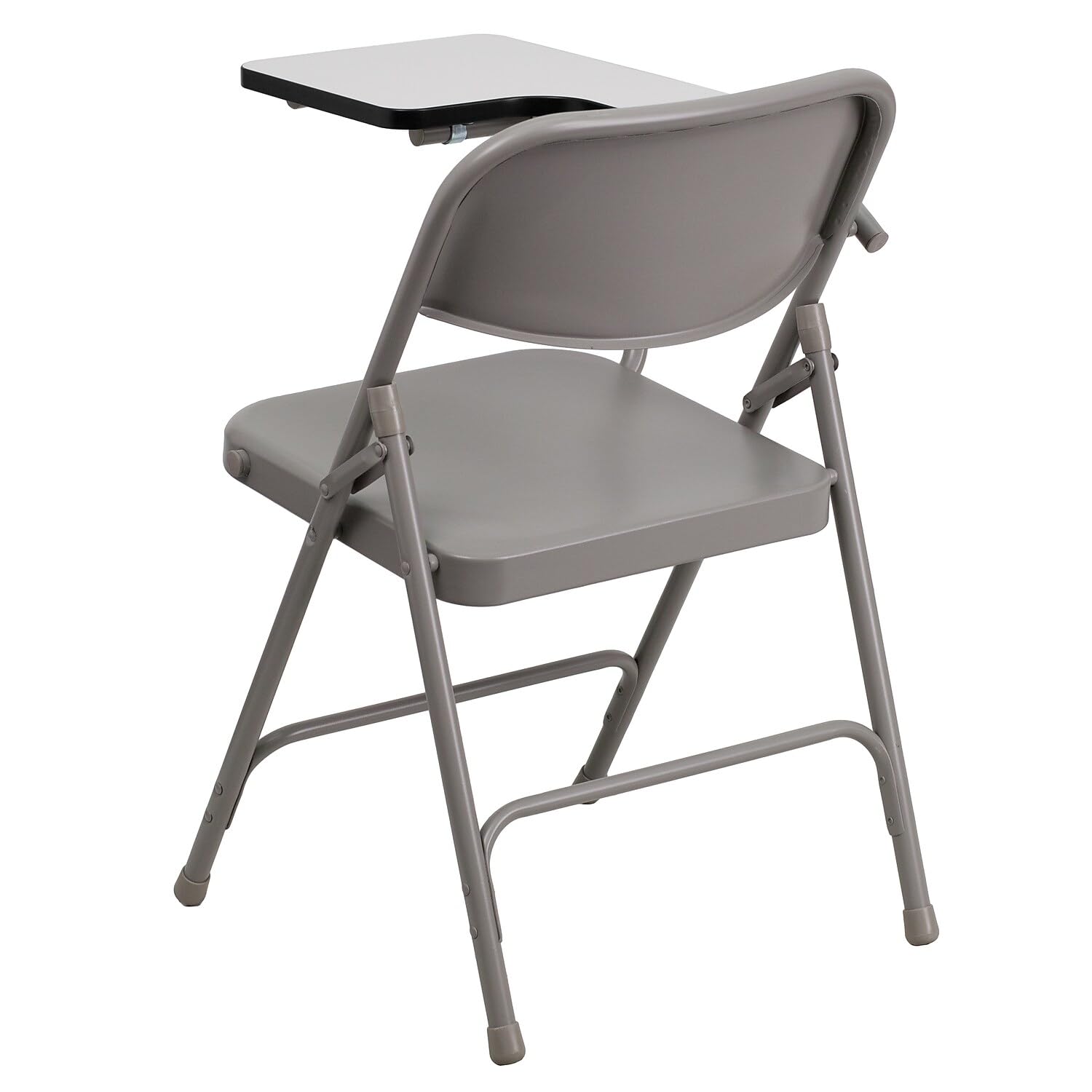 Flash Furniture Rutherford Steel Folding Chair with Right Handed Tablet Arm - Commercial Grade Foldable Conference Room Chair - Set of 2 in Gray - Perfect for Office Meetings, Classrooms & Events