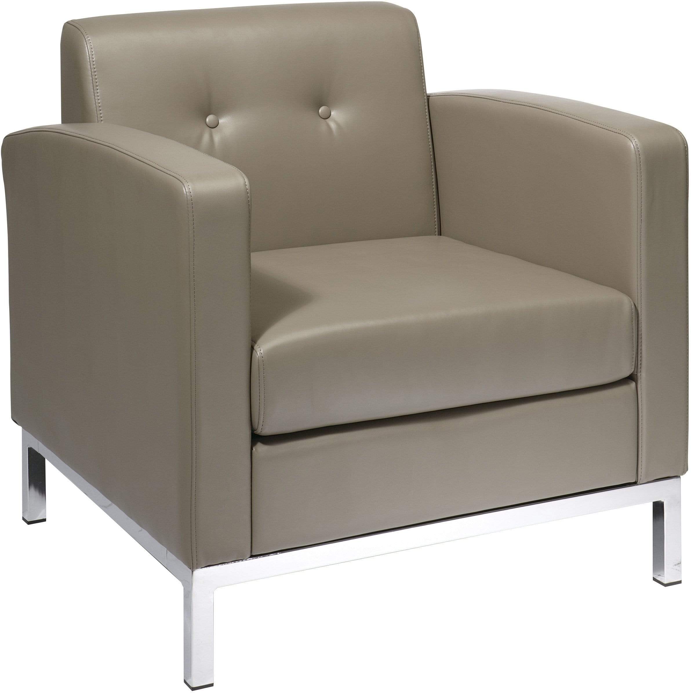 Ave Six Wall Street Faux Leather Armchair [WST51A] - Modern Office Chair for Home & Office, Comfortable Executive Desk Chair with PU Leather Upholstery - Perfect for Workspaces, Study Rooms & Home Offices