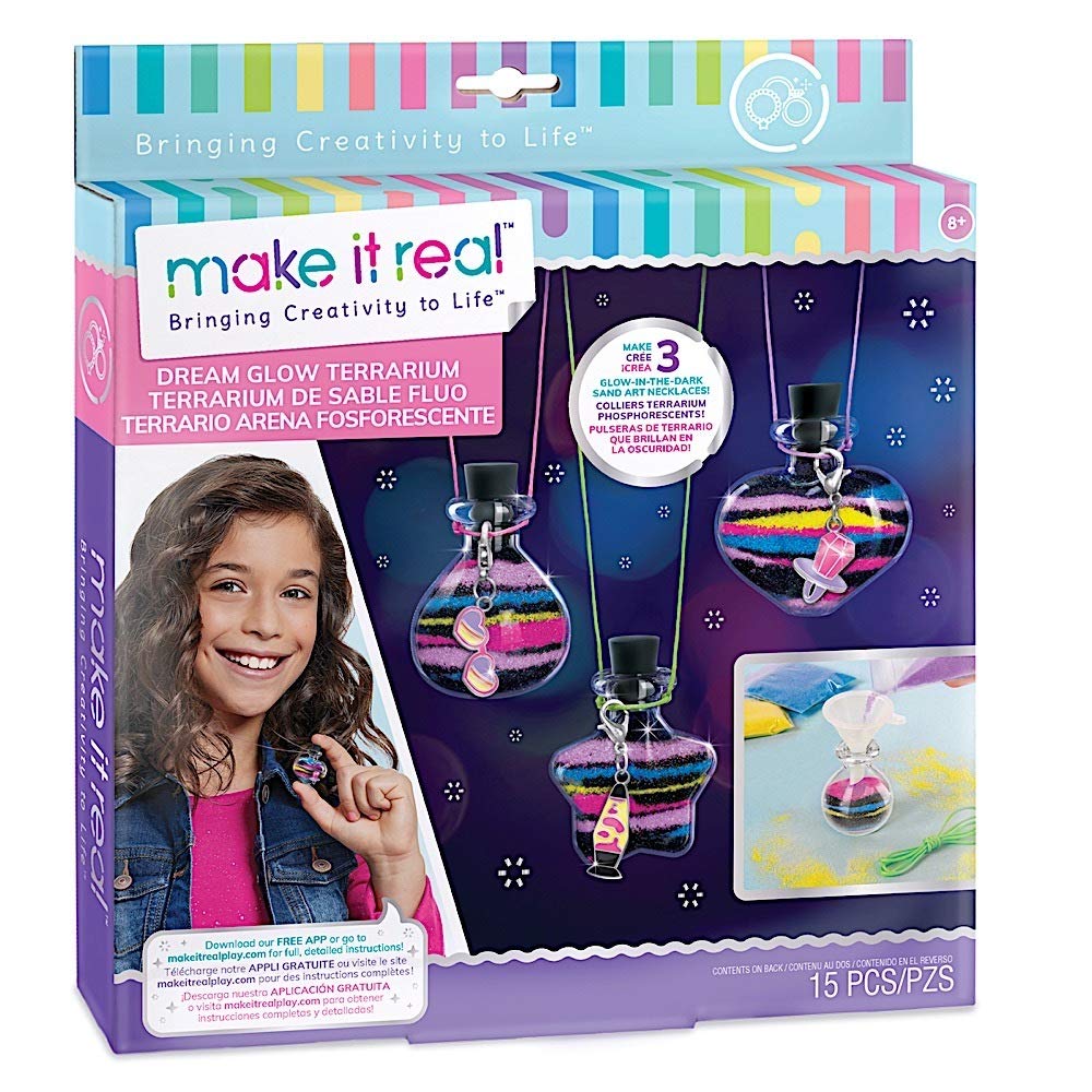 Make It Real 1314 Dream Glow Terrarium 2.0 - DIY Light-Up Terrarium Kit for Kids & Teens, Purple - Creative Home Decor, Night Light & Gift Idea for Birthday, Christmas & Room Decoration