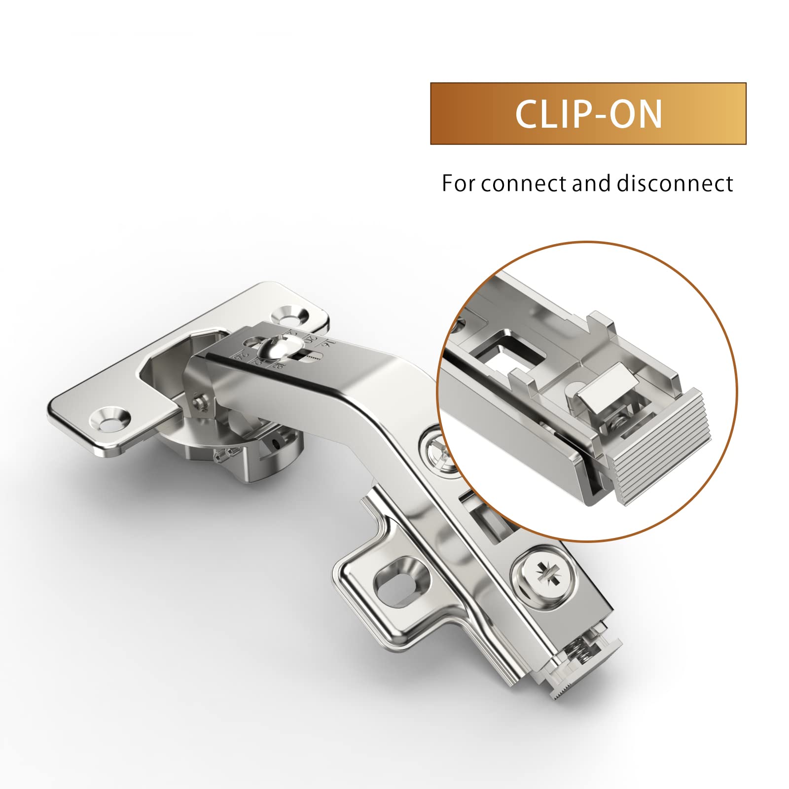 Furniware 4-Pack 135 Degree Lazy Susan Hinges - Full Overlay Concealed Cabinet Hinges for Kitchen Cabinets, Cupboards & Folded Doors (Includes Screws) - Perfect for Corner Cabinets, Lazy Susans & Space-Saving Storage Solutions