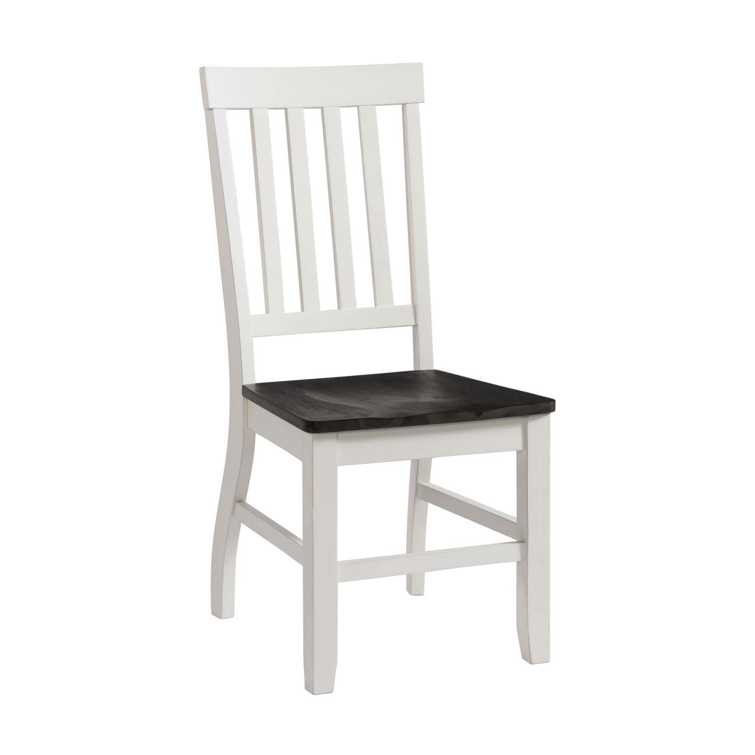 Picket House Furnishings Jamison Two Tone Side Chair in White (Set of 2) - Modern Dining Room Chairs for Kitchen, Breakfast Nook & Small Space Decor