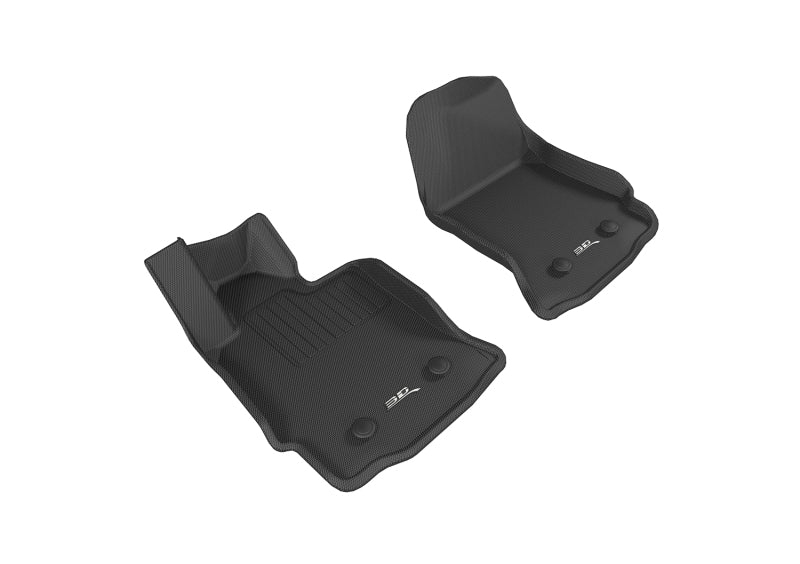 3D MAXpider Kagu Custom Fit Floor Mats for 2015-2019 Chevrolet Corvette - 1st Row All-Weather Protection, Black | Perfect for Daily Driving, Road Trips & Car Shows