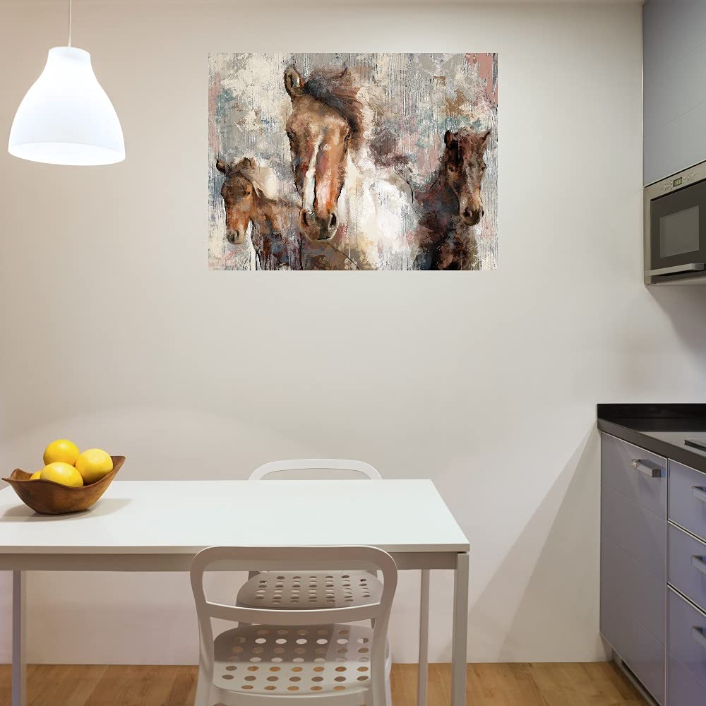 Wild Nature Fine Art Canvas Wall Decor - Hand Painted Landscape Painting for Living Room, Bedroom, Office - Ready to Hang 43x32 Inches - Perfect for Home, Office & Commercial Spaces
