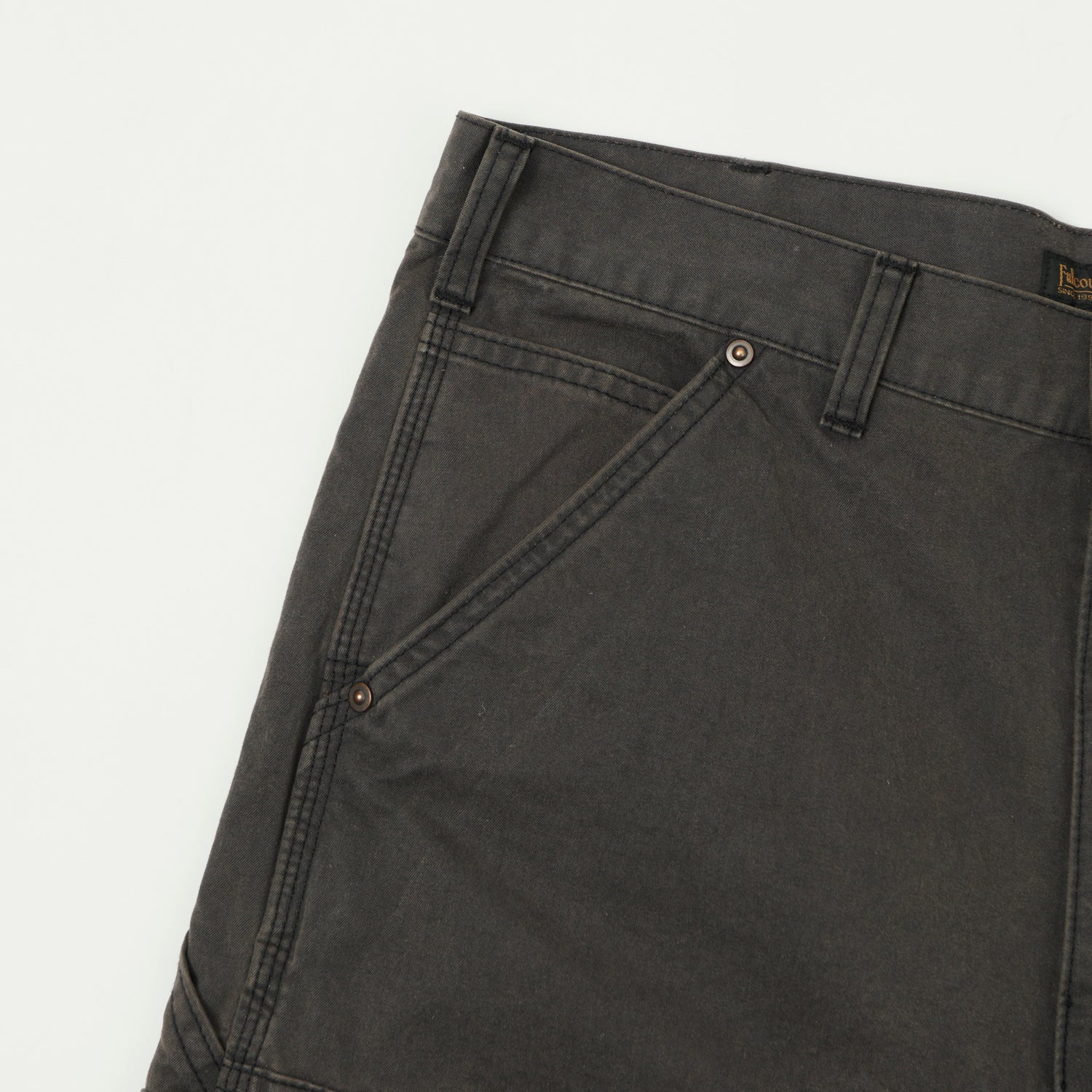 Full Count 1909 Double Knee Work Shorts - Black | Durable Denim Shorts for Men | Perfect for Construction, Farming & Outdoor Work