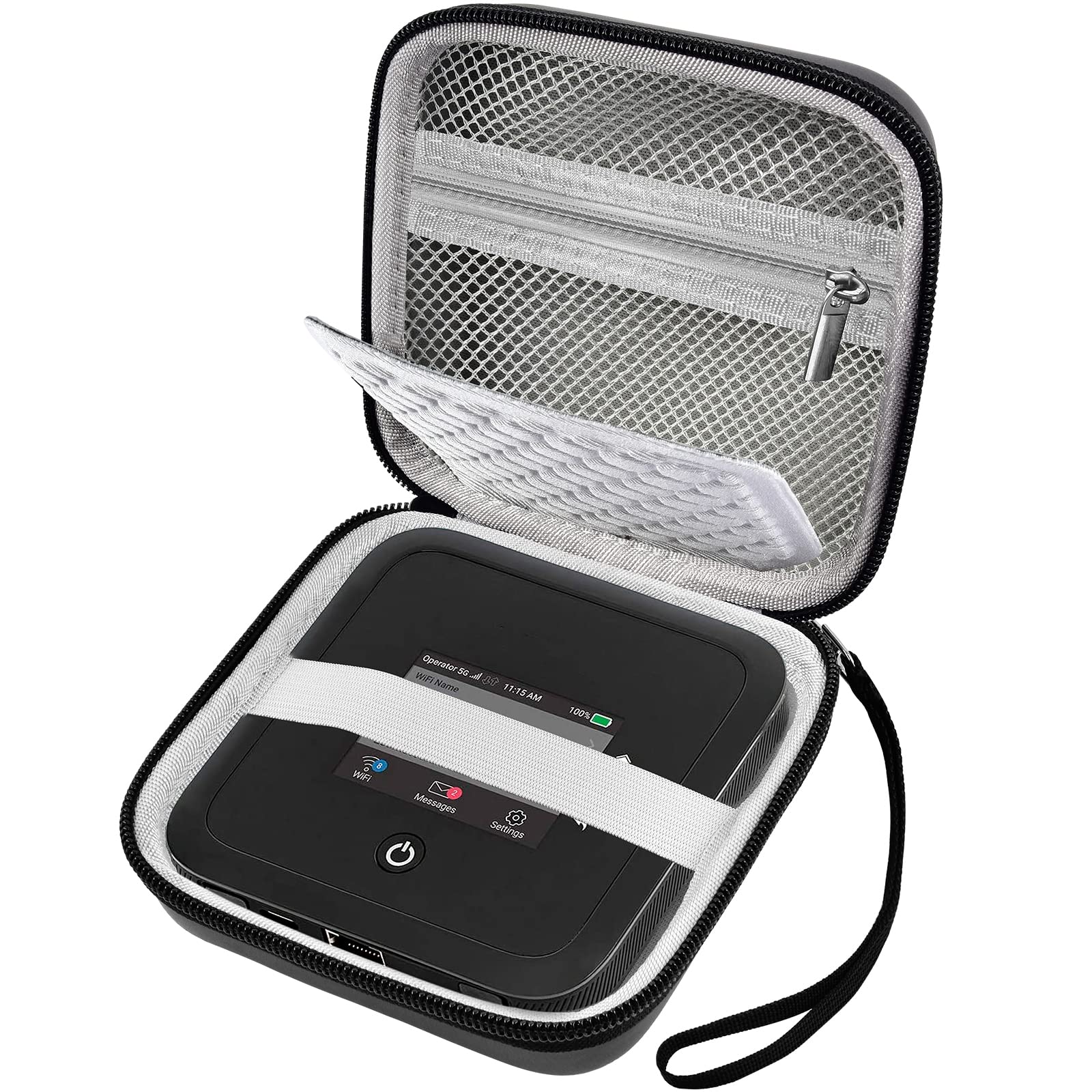 Durable Travel Router Case for NETGEAR Nighthawk M5 M6 Pro 5G Mobile Hotspot with WiFi 6 (MR5200, MR5100) & M1 4G LTE Router (MR1100) - Protective Storage Box for Business Trips, Camping, and Remote Work