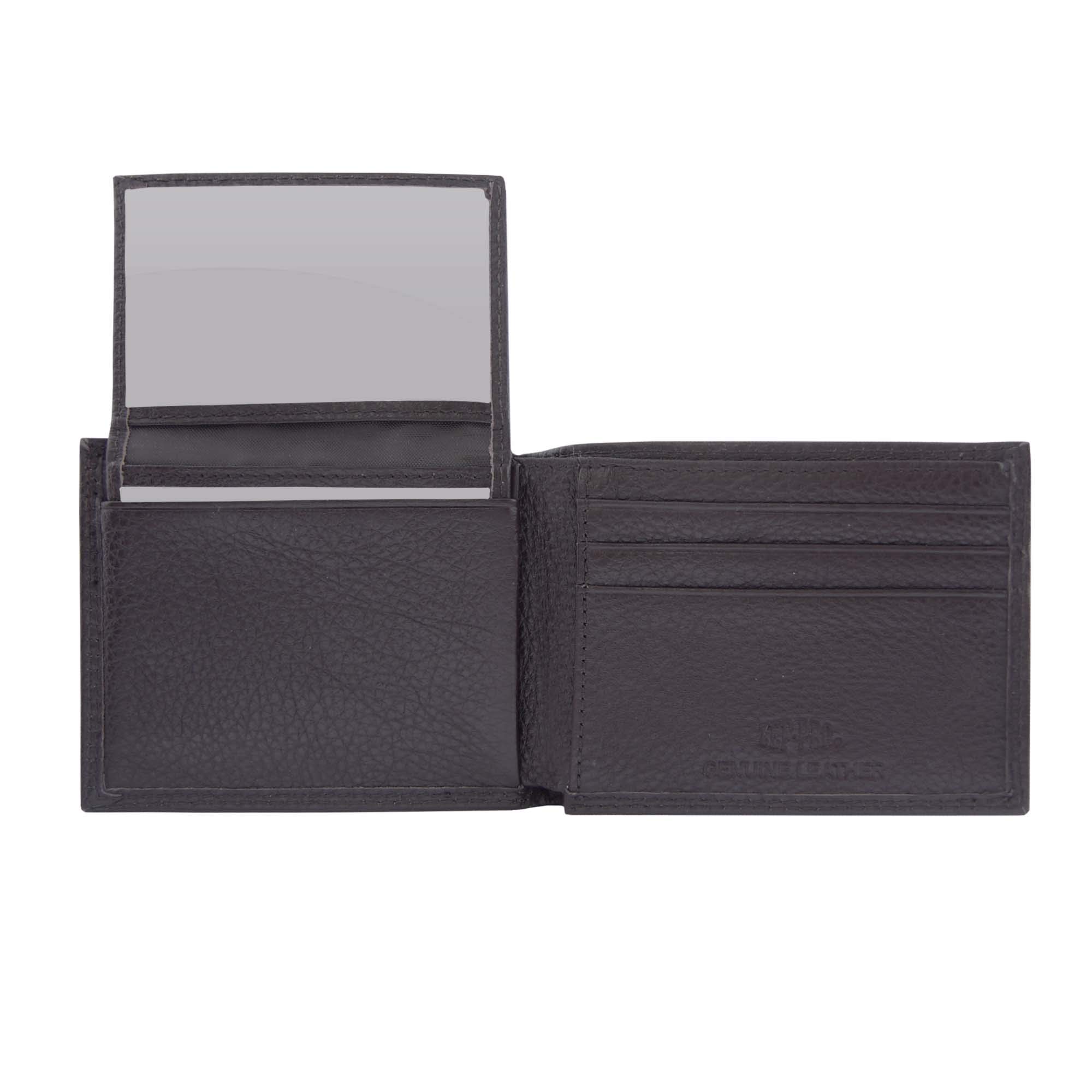 ZEP-PRO NCAA Clemson Tigers Genuine Leather Bifold Wallet with Concho - Premium Men's Wallet for College Football Fans & Everyday Use