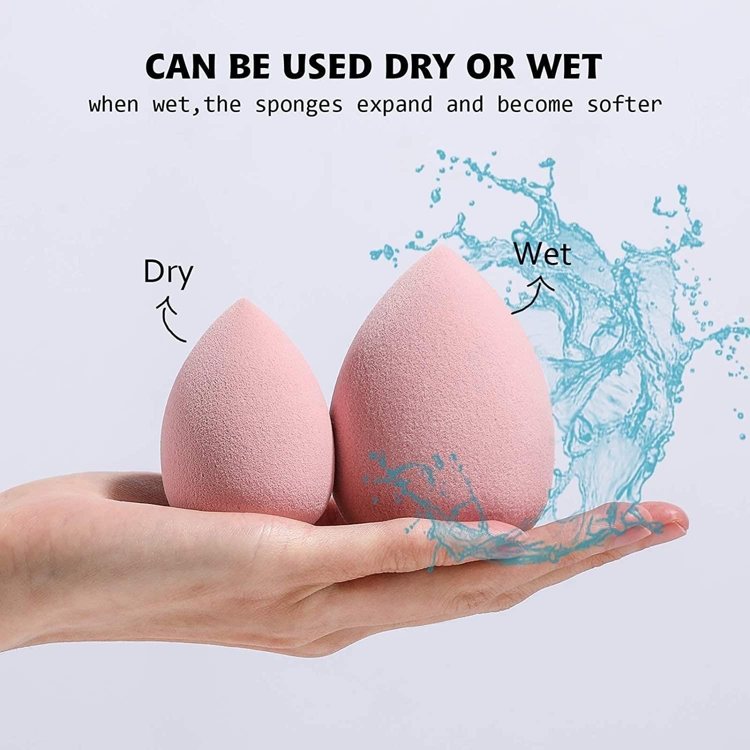 Beautiflame 4-Piece Makeup Sponge Set for Dry & Wet Application - Perfect for Foundation & Concealer Blending