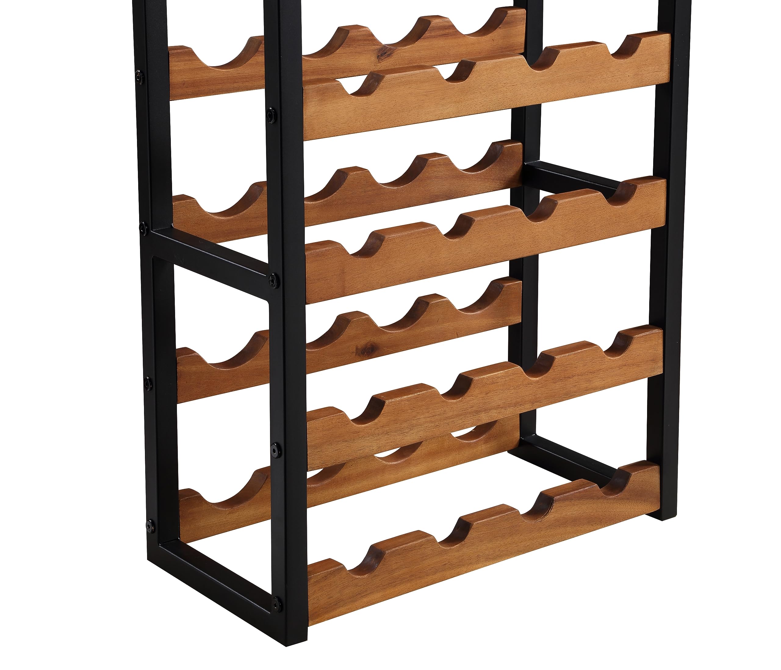Berlin Wine Rack - Premium Wooden Wine Bottle Holder for 6-12 Bottles | Wall Mount & Countertop Wine Storage Organizer | Perfect for Kitchen, Dining Room, Bar, and Home Decor