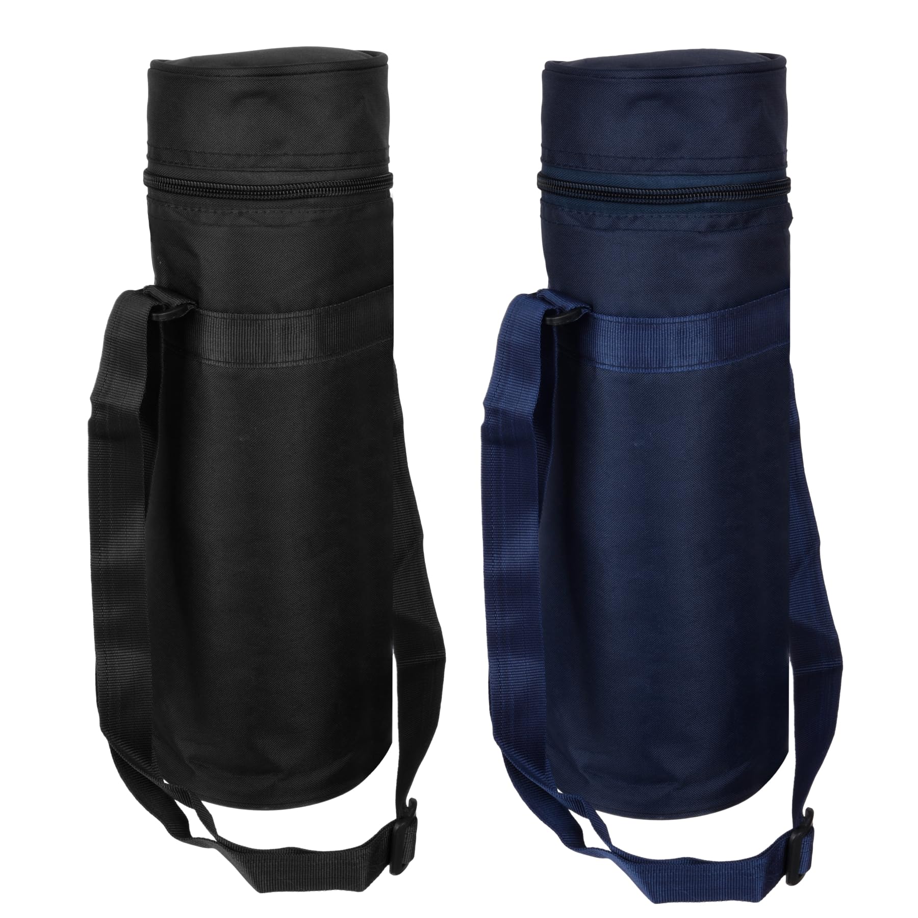 Homestic Insulated Water Bottle Bag - Adjustable Strap & Zipper Closure, 1L Leak-Proof Bottle Carrier for Travel, Gym, Hiking & Outdoor Activities (Pack of 2, Multi-Color)