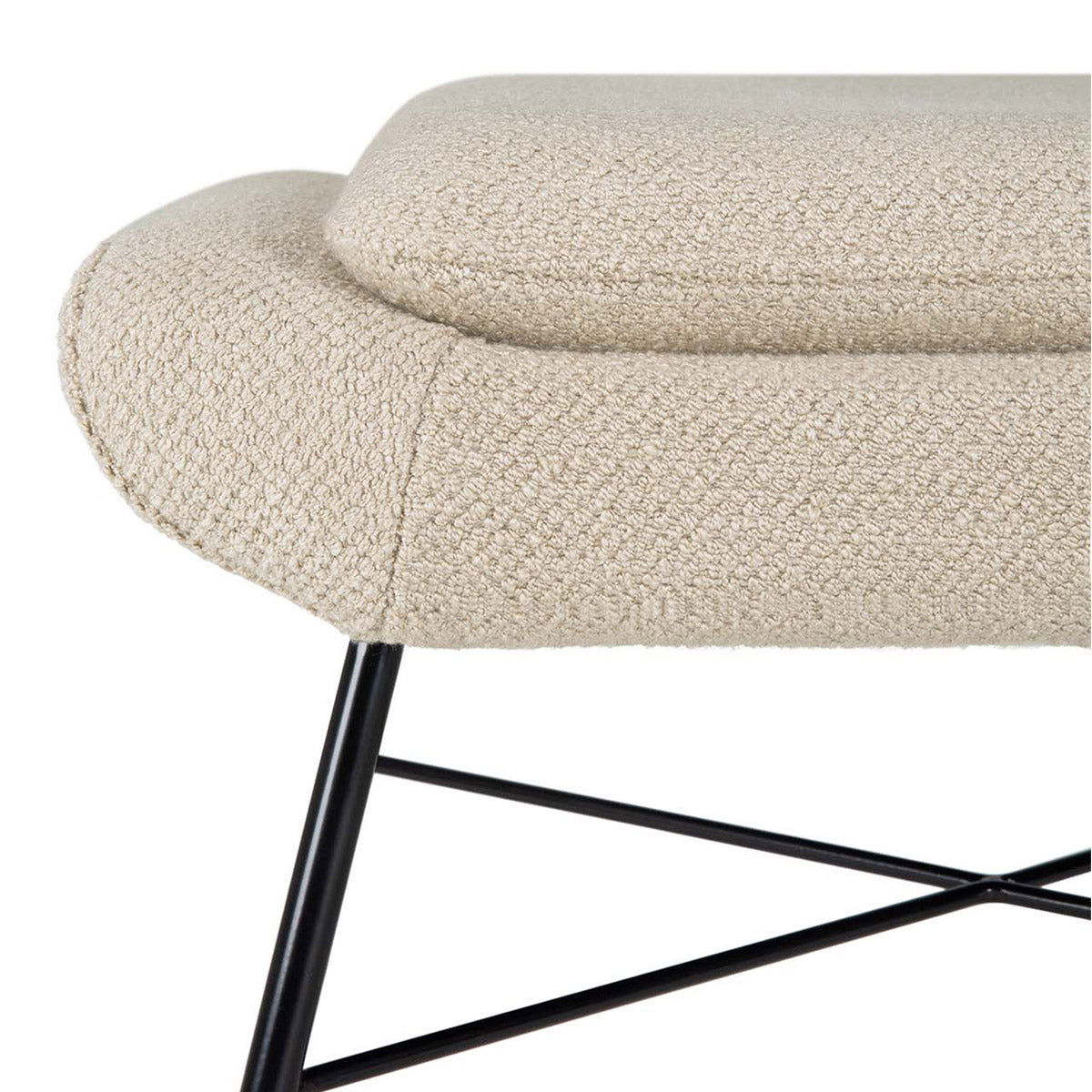 Ethnicraft Barrow Ottoman - Modern Storage Ottoman with Lift Top, Upholstered in Premium Fabric, Perfect for Living Room, Bedroom & Home Decor