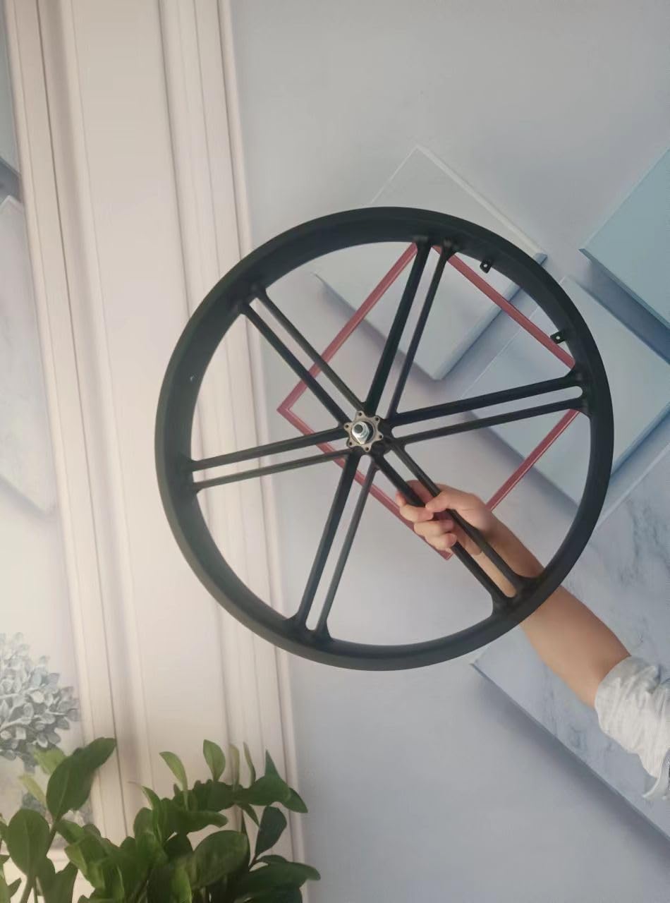 Lightweight & Durable 20-Inch Magnesium Alloy Bike Rims - 85mm Wide Snow Bike Wheels (Front, Black) - Perfect for Winter Cycling & Mountain Biking