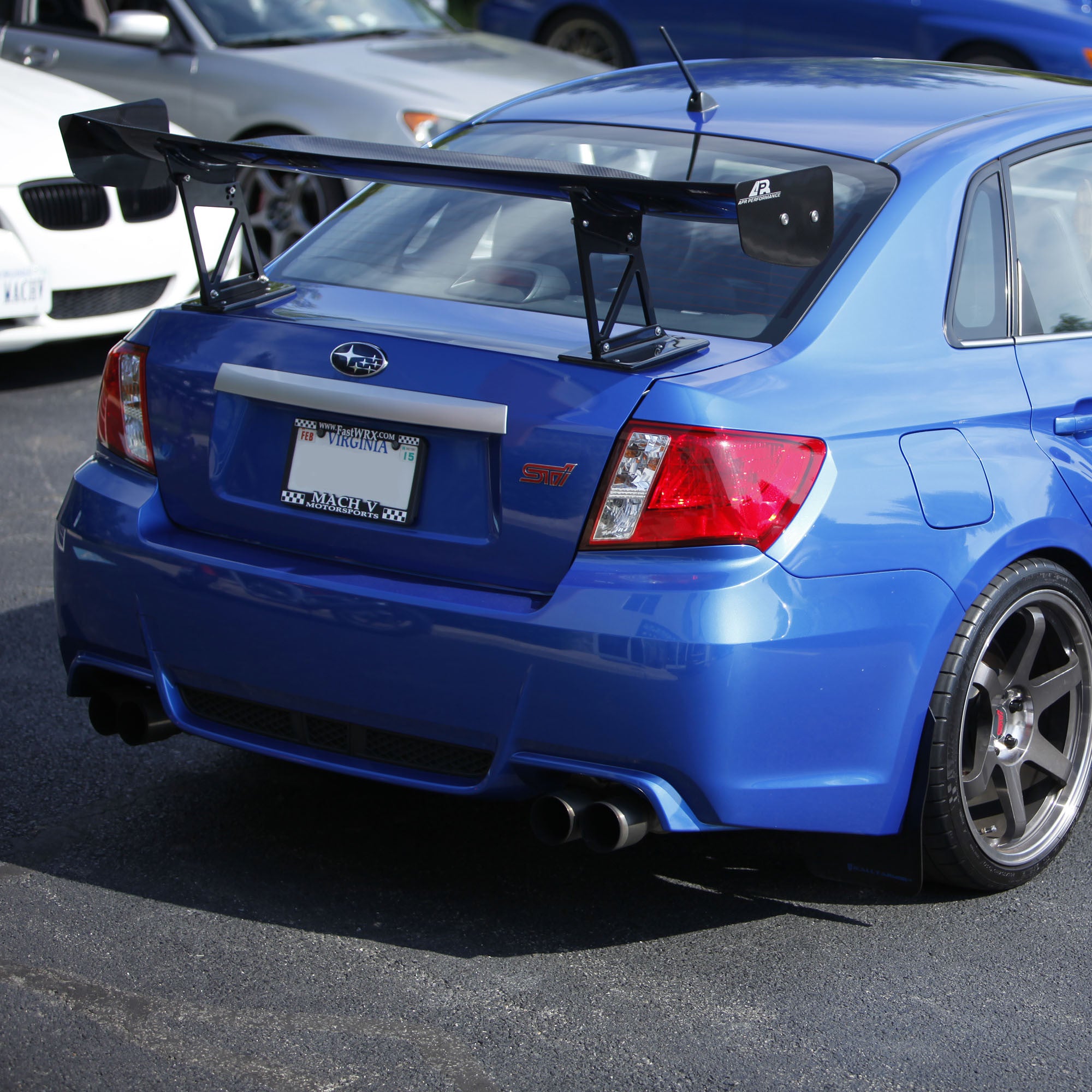 APR GTC 300 Carbon Fiber Rear Wing Spoiler for 2011-2014 Subaru WRX/STI Sedan - High Performance Aerodynamic Upgrade for Track Racing & Street Style