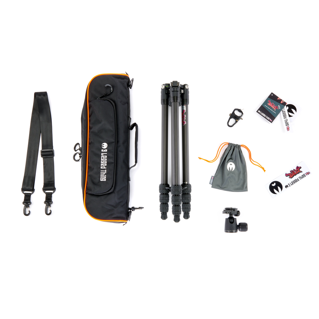 3 Legged Thing PUNKS Billy 2.0 Carbon Fiber Tripod - Lightweight Travel Tripod for Photography & Videography - Perfect for Outdoor Adventures, Vlogging, and Professional Shoots