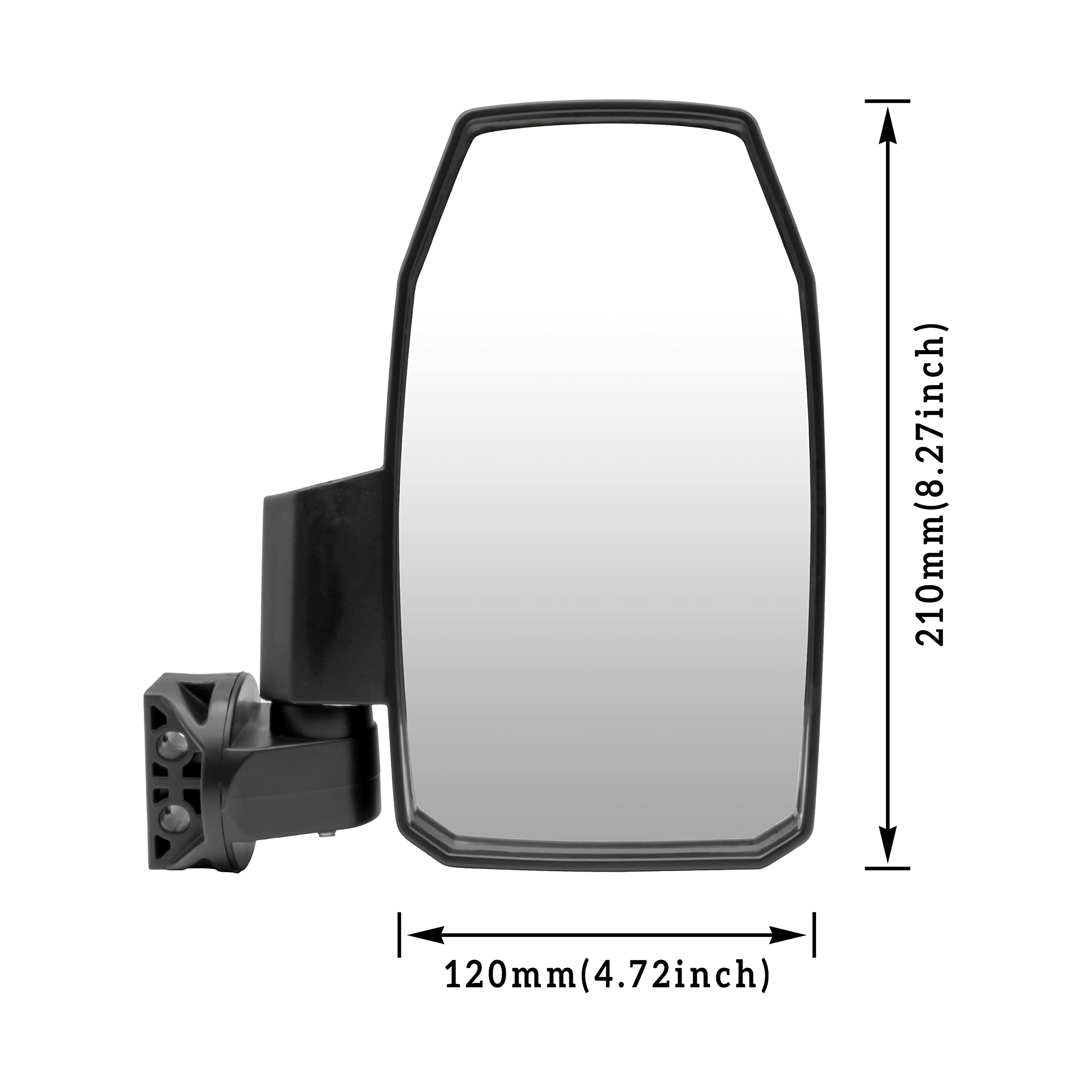 Polaris Ranger XP 1000 900 570 Crew Diesel Side Mirrors (2017-2024) - Adjustable Folding Clear Rearview Mirrors Set of 2 - Perfect for Off-Roading, Hunting & Farm Work Accessories