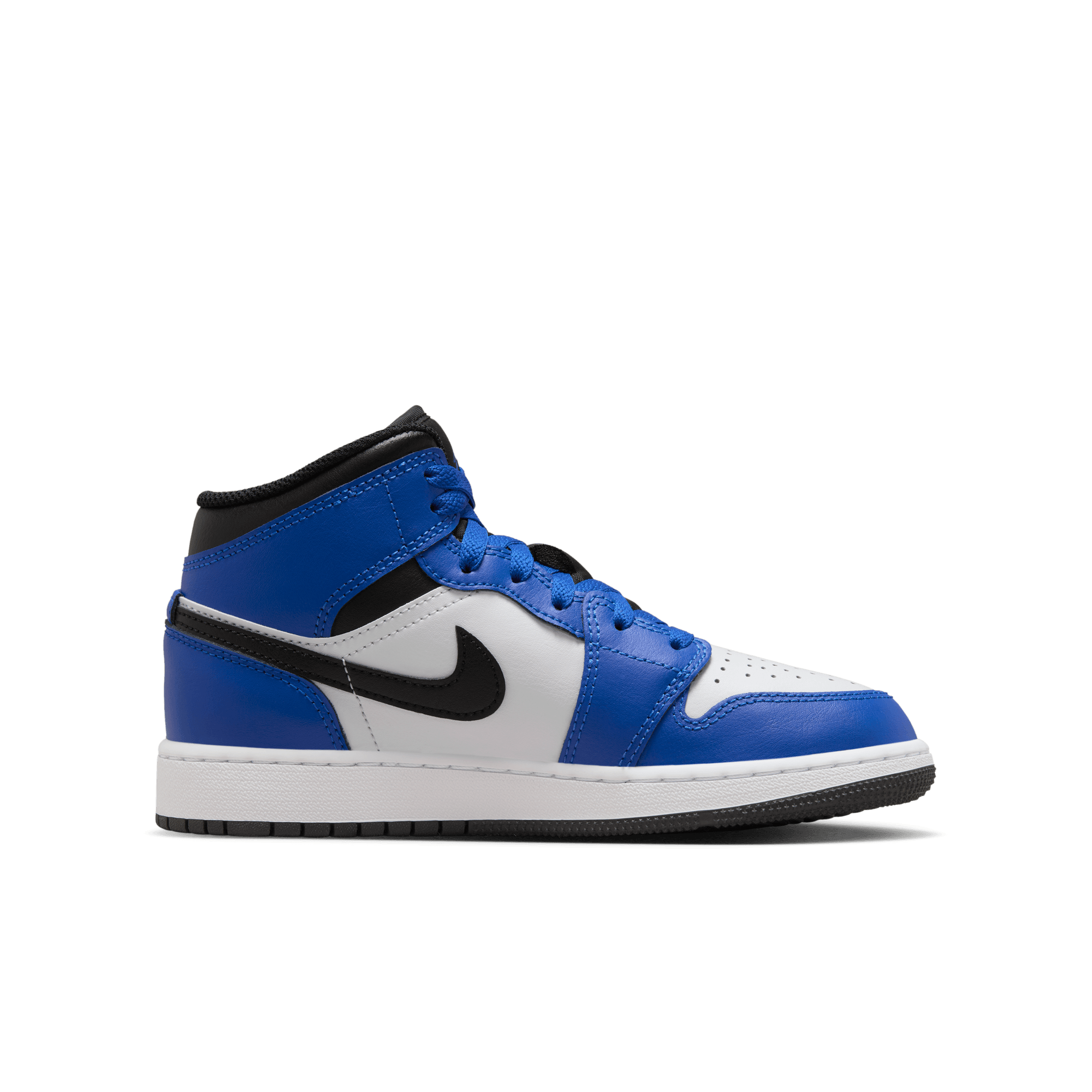 AIR JORDAN 1 MID (GS) Basketball Shoes - Game Royal/White/Black Colorway - Perfect for School, Sports & Streetwear Fashion