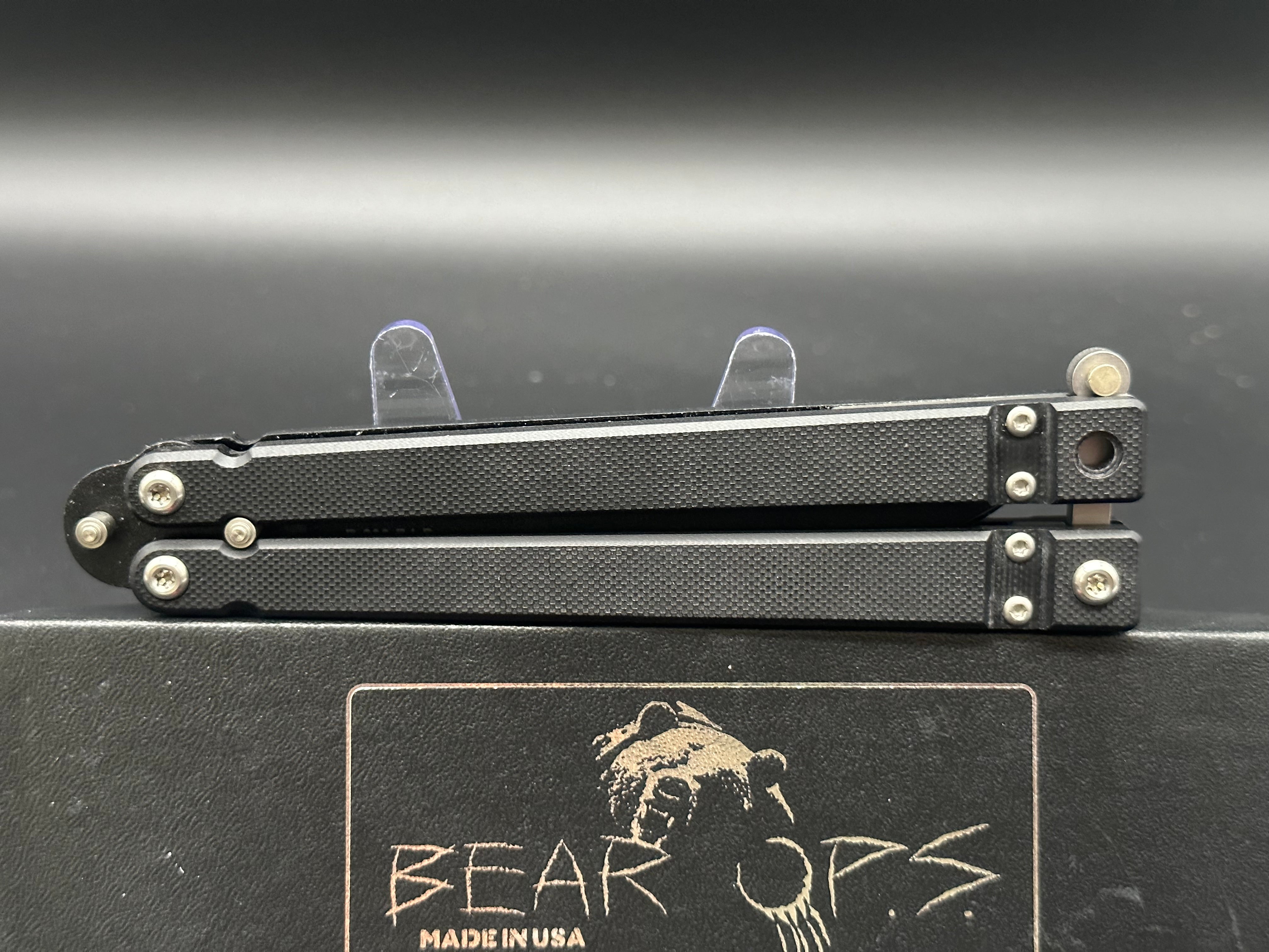 Bear OPS Bear Song II Butterfly Knife Trainer - Premium Practice Balisong for Beginners & Collectors | Perfect for EDC, Tricks Training & Martial Arts Practice