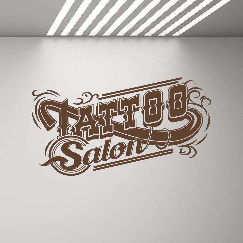 Tattoo Shop Wall Decal - Custom Logo Sticker for Salon & Studio Decor - Waterproof Vinyl Art for Tattoo Parlor, Barber Shop & Retail Store