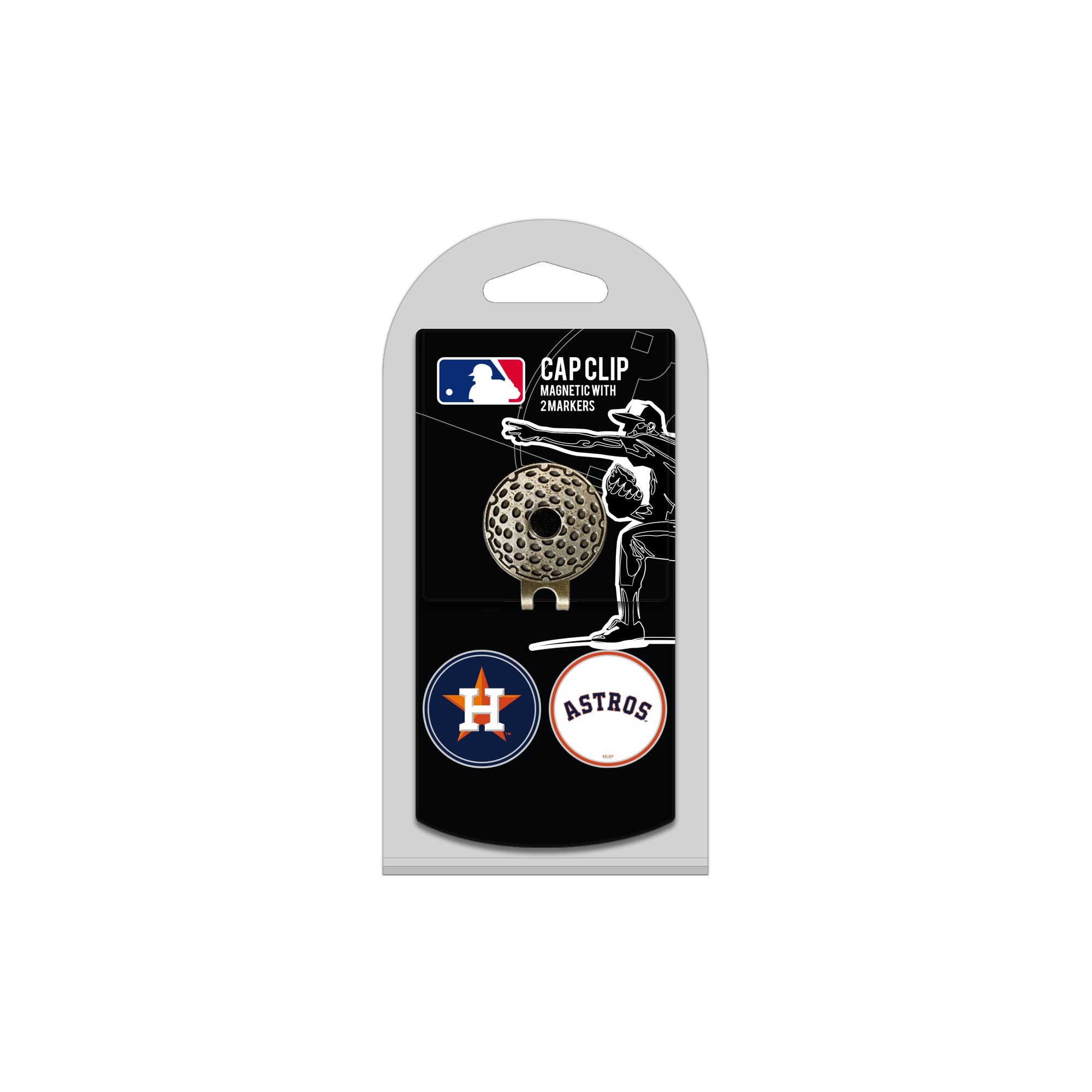 Team Golf MLB Golf Cap Clip with 2 Removable Double-Sided Enamel Magnetic Ball Markers - Easy Hat Attachment for Golfers | Perfect for Golf Courses, Driving Ranges & Outdoor Sports