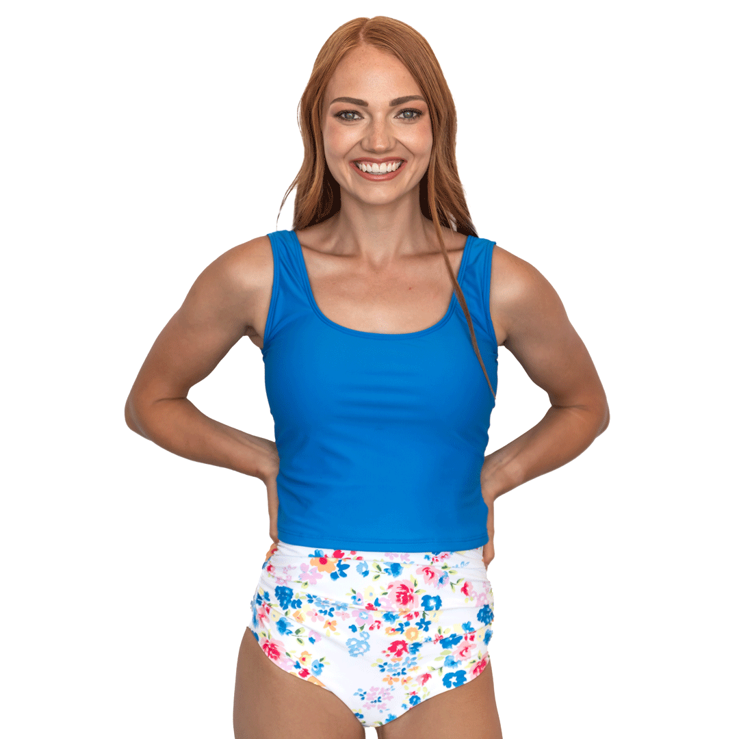 Women's Scoop Neck Ladder Back Tankini Top - Sexy Swimwear for Beach & Pool - Perfect for Summer Vacation and Water Sports