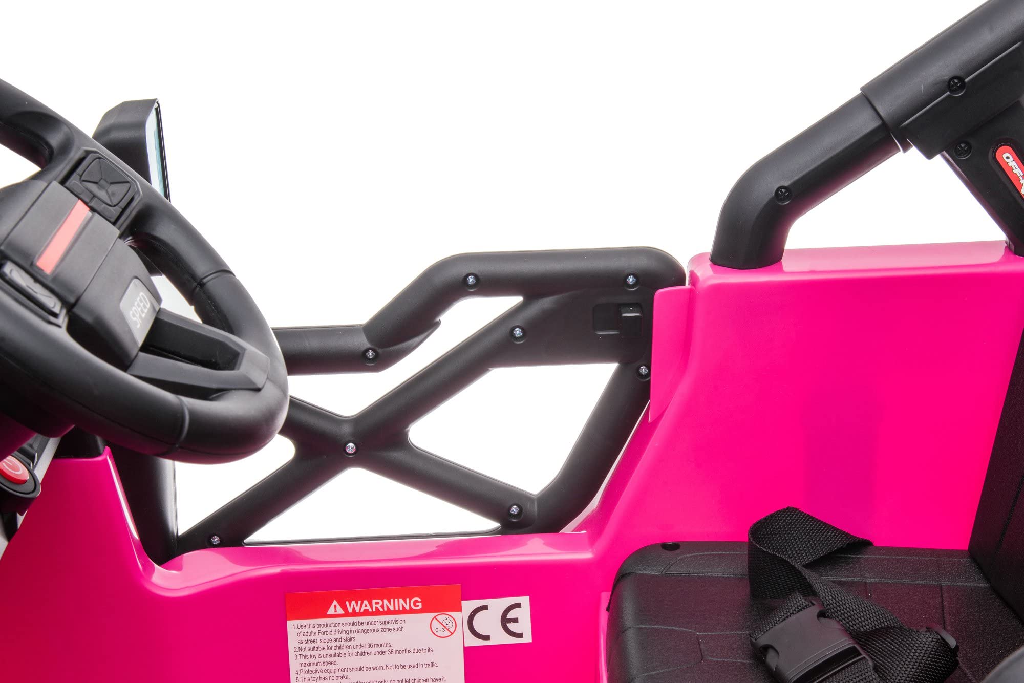 DAKOTT 12V Kids Electric Ride On Truck with Storage Space, Parental Remote Control, Music, MP3 Player & LED Lights - Spring Suspension for Boys & Girls - Perfect for Indoor & Outdoor Play, Birthday Gifts & Backyard Fun