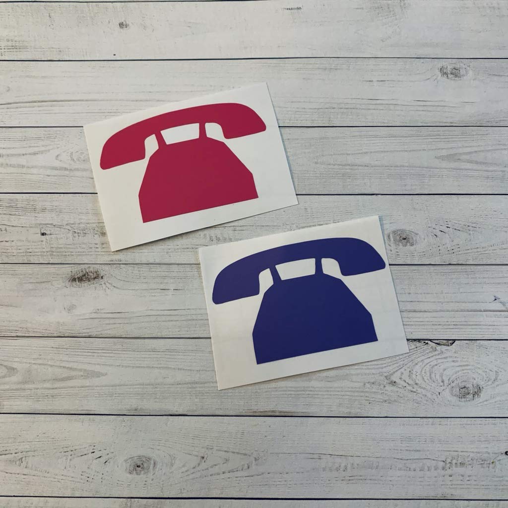 Retro Telephone Vinyl Decal - Vintage Phone Sticker for Home Decor, Laptop, Water Bottle, and Wall Art - Phone Decoration for Nostalgic Style