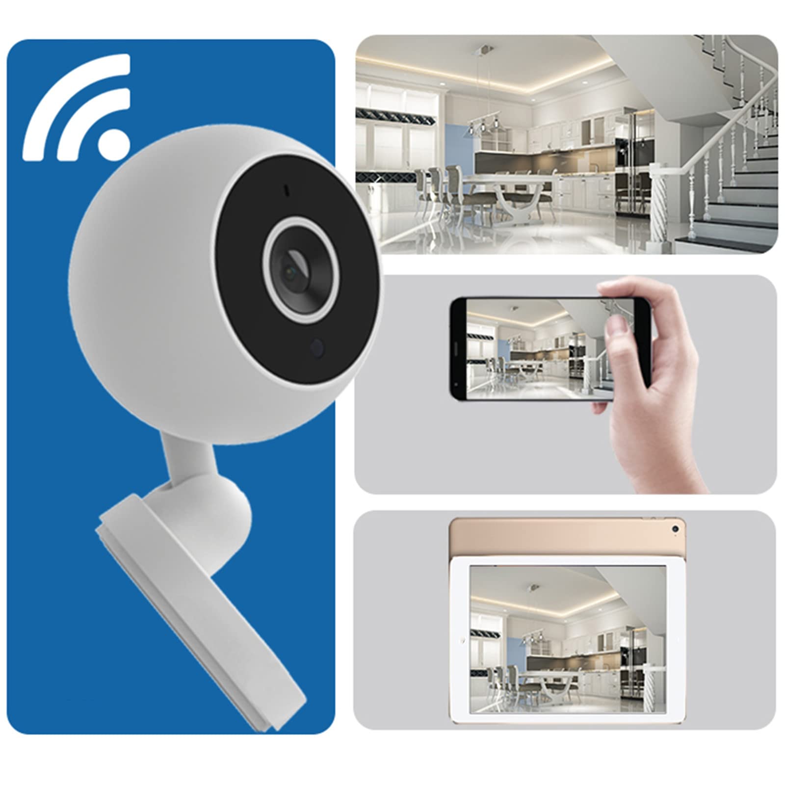 1080P WiFi Security Camera with Night Vision - Indoor/Outdoor Smart Surveillance Camera for Home & Office, Remote View via iOS/Android App - Perfect for Baby Monitoring, Pet Watching & Property Protection