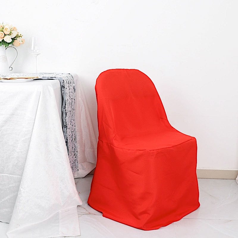Foldable Flat Chair Covers for Weddings, Parties & Events - Elegant Decorations for Banquets, Receptions & Outdoor Gatherings