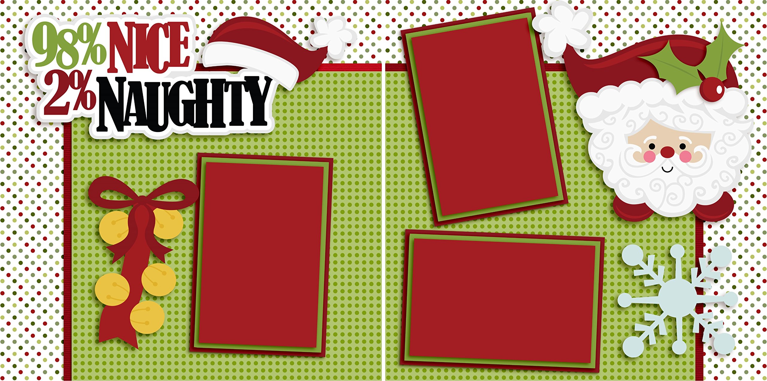 Silent Night Scrapbook Set - 5 Double Page Layouts for Christmas Memories | Holiday Scrapbooking Supplies for DIY Photo Albums & Gift Making